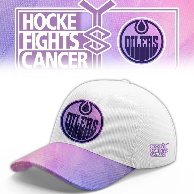 Edmonton Oilers Merch Hockey Fights Cancer 2026 Baseball Cap Perfect Hockey Lover Gift 1 - Unicasport Edmonton Oilers Merch Hockey Fights Cancer 2026 Baseball Cap Perfect Hockey Lover Gift