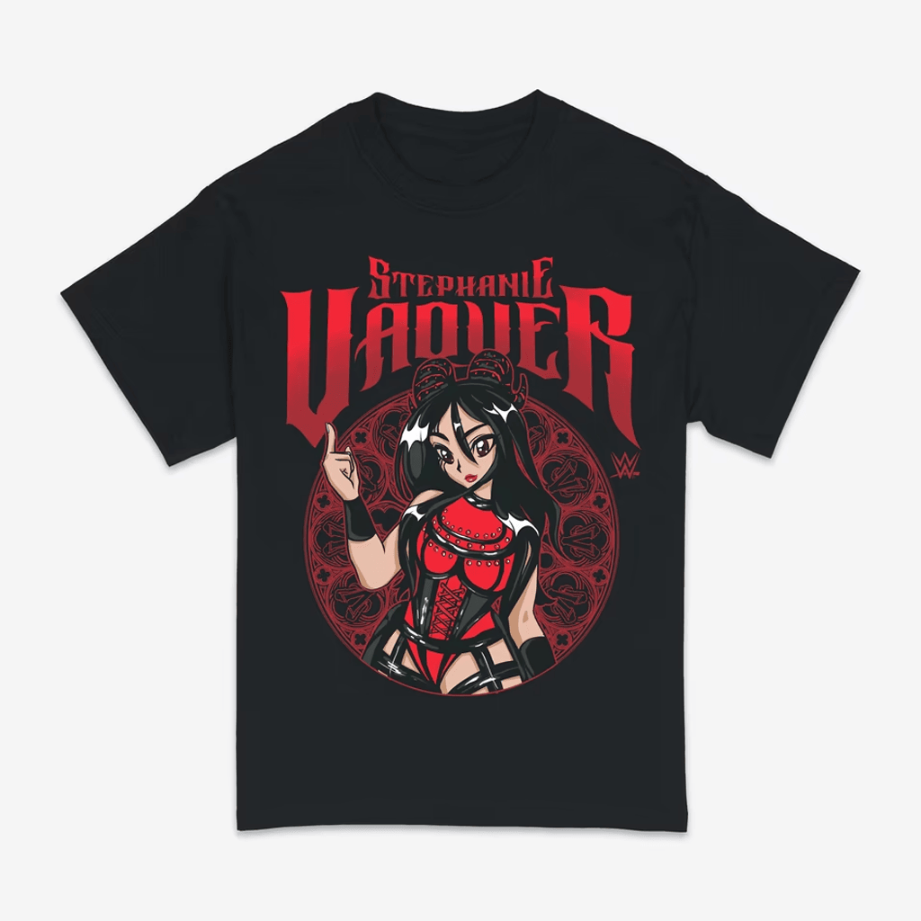 Stephanie Vaquer Merch WWE 2026 Black Stephanie Vaquer Anime T-Shirt Gift For Wrestling Fan 1 - Unicasport Stephanie Vaquer Merch WWE 2026 Black Stephanie Vaquer Anime T-Shirt Gift For Wrestling Fan