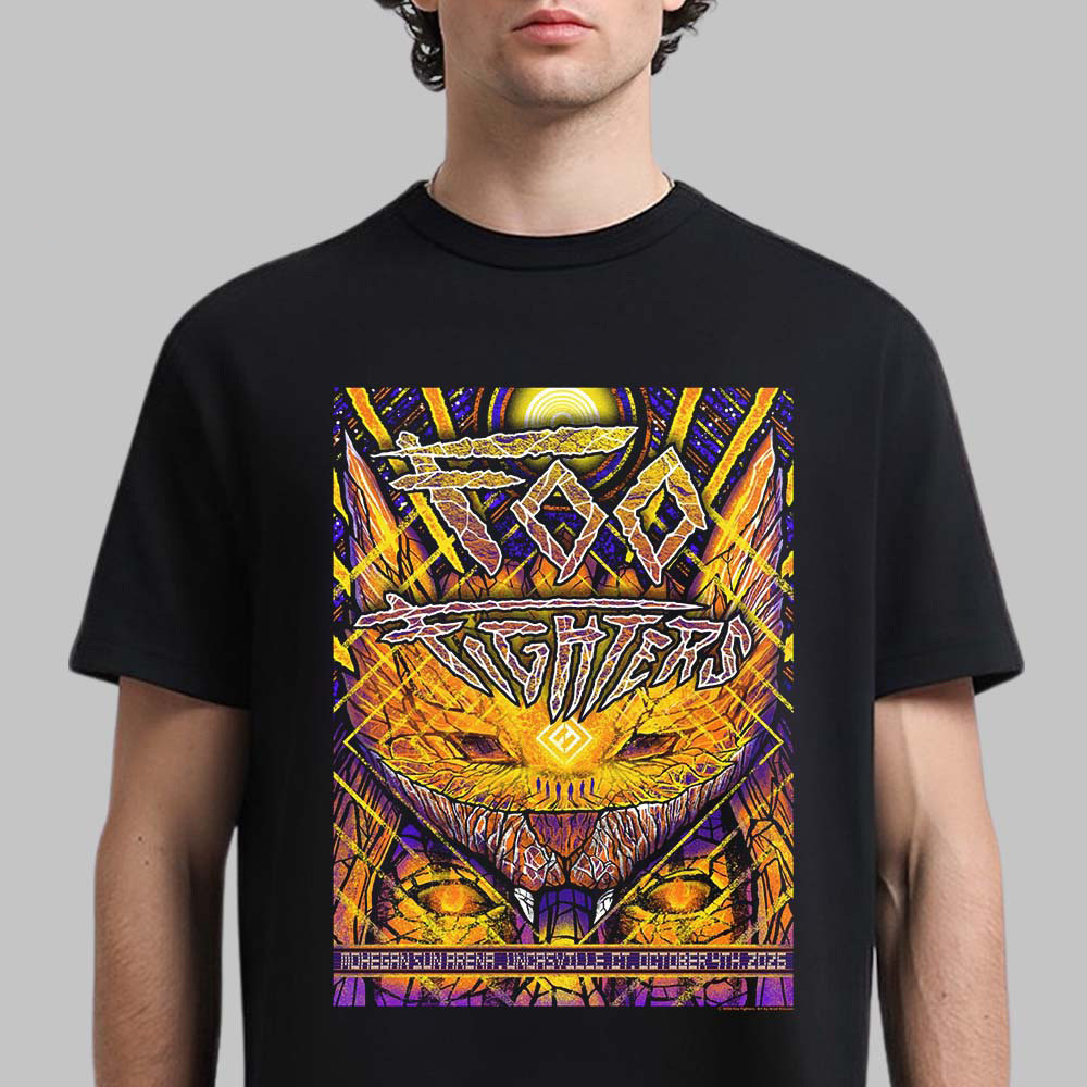 Foo Fighters Merch Uncasville CT Tonight Show Poster Graphic Shirt Rock Concert Attire 1 - Unicasport Foo Fighters Merch Uncasville CT Tonight Show Poster Graphic Shirt Rock Concert Attire