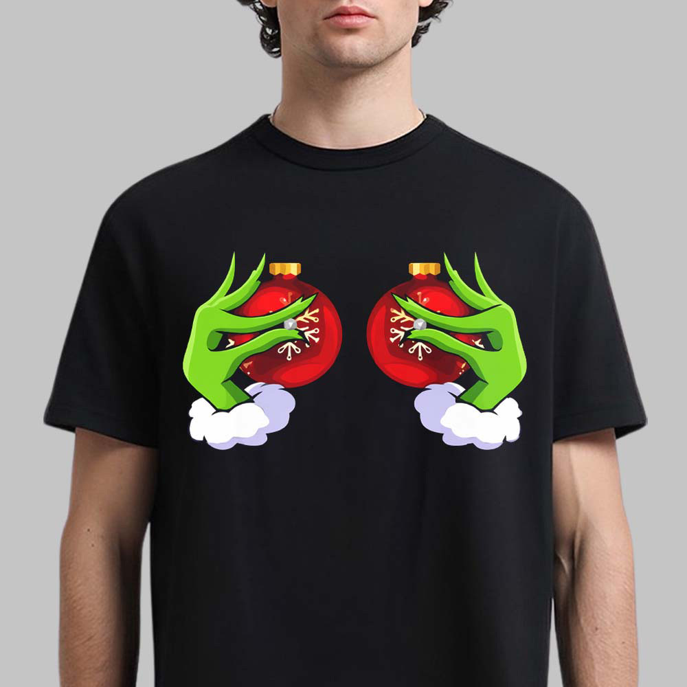 Grinch Hand On Boobs Funny Christmas Holiday Shirt Xmas Apparel Christmas Gifts Ideas 1 - Unicasport Grinch Hand On Boobs Funny Christmas Holiday Shirt Xmas Apparel Christmas Gifts Ideas