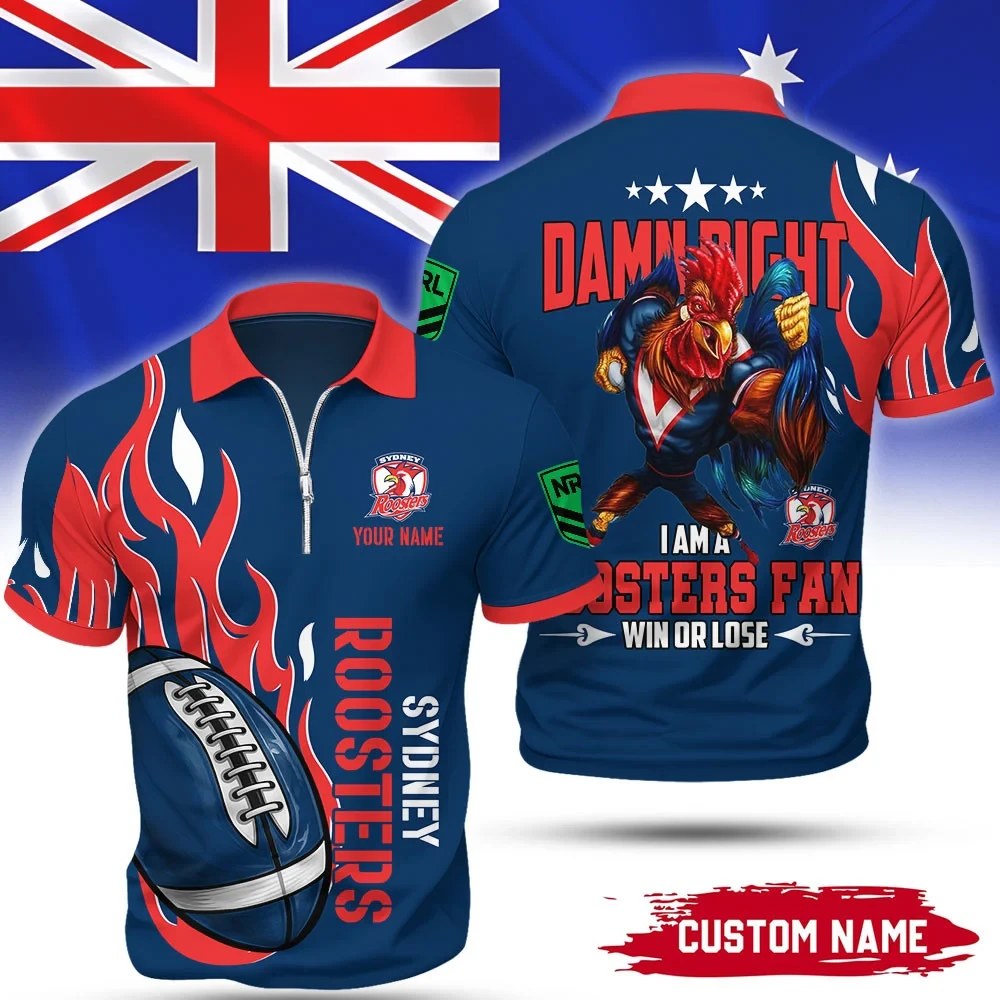 Personalized Sydney Roosters NRL 2026 Premiers Zip Polo Shirt Sydney Roosters Clothes Gift For Him 1 - Unicasport Personalized Sydney Roosters NRL 2026 Premiers Zip Polo Shirt Sydney Roosters Clothes Gift For Him