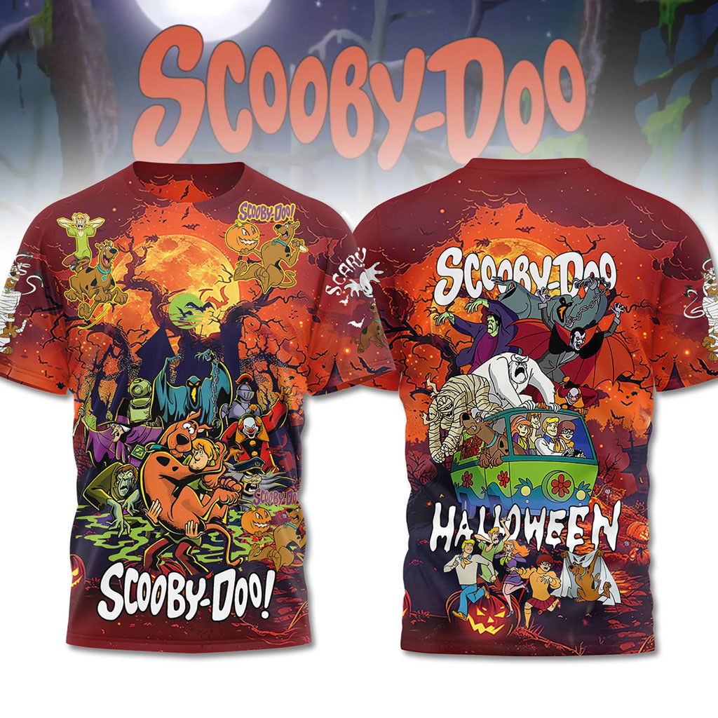 Scooby-Doo Halloween T-Shirt Spooky Mystery Inc Cartoon Apparel Gifts For Scooby-Doo Fans 1 - Unicasport Scooby-Doo Halloween T-Shirt Spooky Mystery Inc Cartoon Apparel Gifts For Scooby-Doo Fans