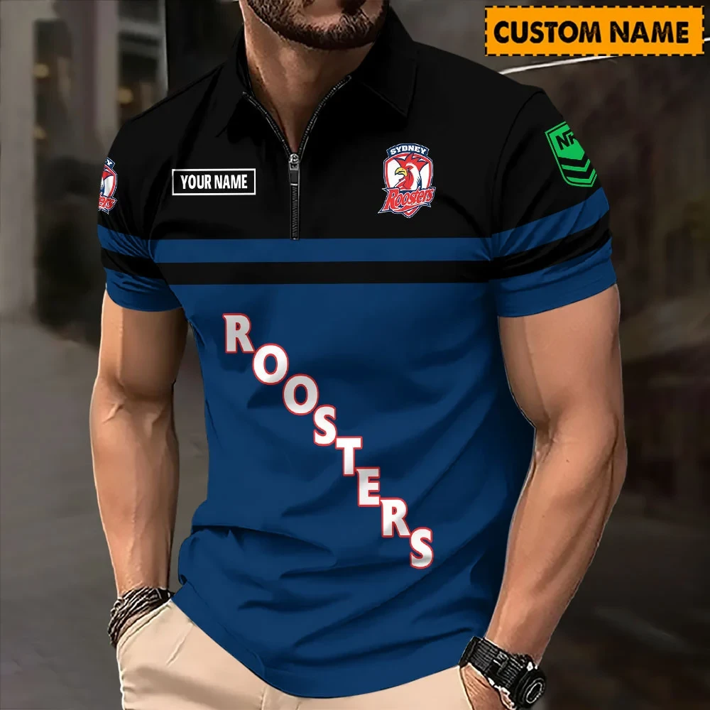 Personalized Sydney Roosters Merch 2026 NRL Zip Polo Shirt Best Gifts For Rugby Lovers 1 - Unicasport Personalized Sydney Roosters Merch 2026 NRL Zip Polo Shirt Best Gifts For Rugby Lovers