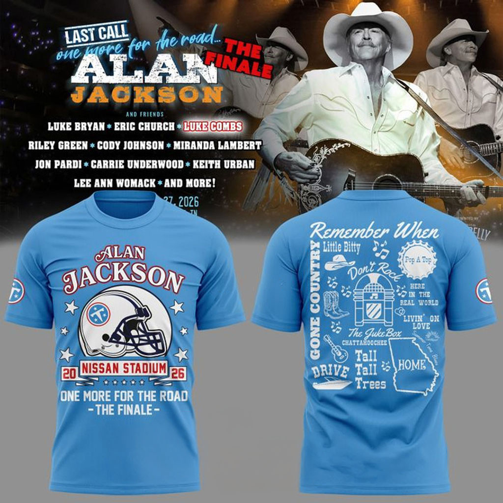 Tennessee Titans x Alan Jackson Merch One More For The Road The Finale 2026 T-Shirt Fan Gift 1 - Unicasport Tennessee Titans x Alan Jackson Merch One More For The Road The Finale 2026 T-Shirt Fan Gift
