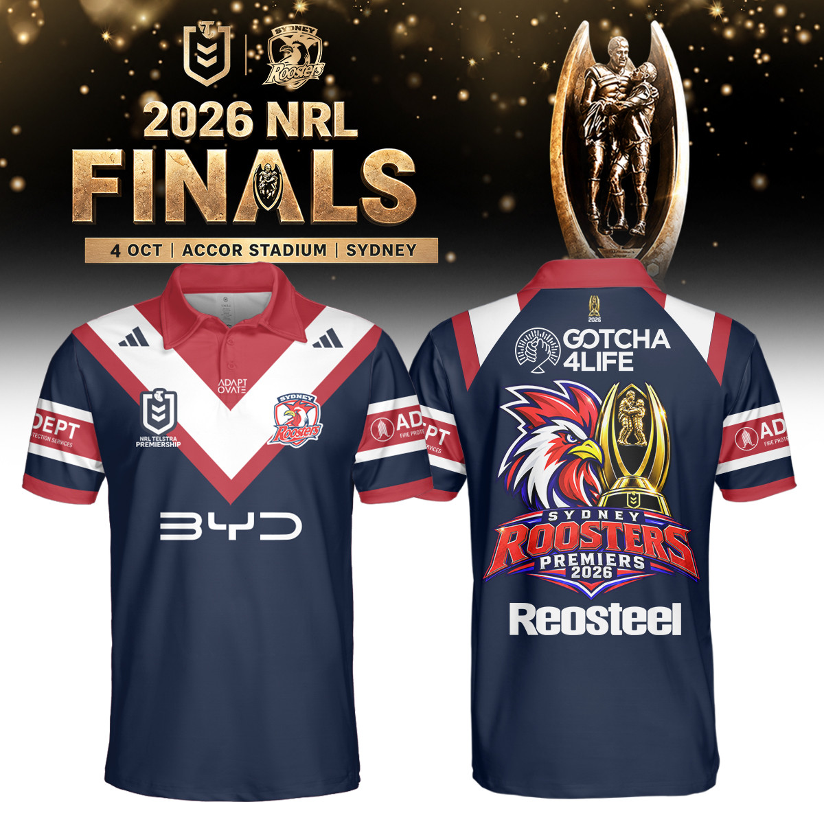 Sydney Roosters 2026 NRL Premiers Polo Shirt Sydney Roosters Clothes Gift Ideas For Father 1 - Unicasport Sydney Roosters 2026 NRL Premiers Polo Shirt Sydney Roosters Clothes Gift Ideas For Father