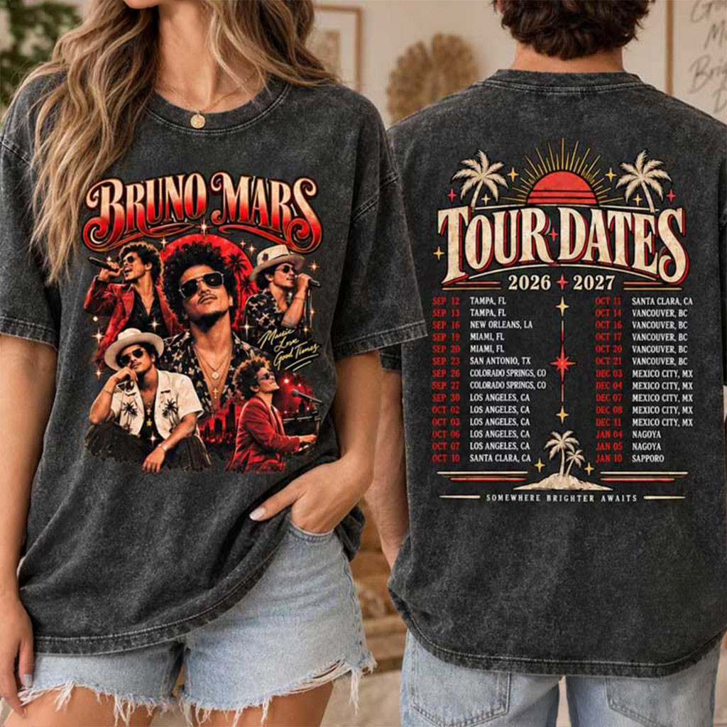 Bruno Mars Tour 2026 2027 Pop Concert Wash T-Shirt Bruno Mars Merch Gifts For Music Fans 1 - Unicasport Bruno Mars Tour 2026 2027 Pop Concert Wash T-Shirt Bruno Mars Merch Gifts For Music Fans