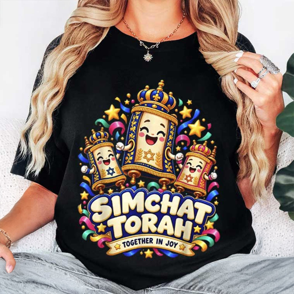 Simchat Torah Together In Joy Shirt Cute Jewish Holiday T-Shirt Gifts For Besties 1 - Unicasport Simchat Torah Together In Joy Shirt Cute Jewish Holiday T-Shirt Gifts For Besties