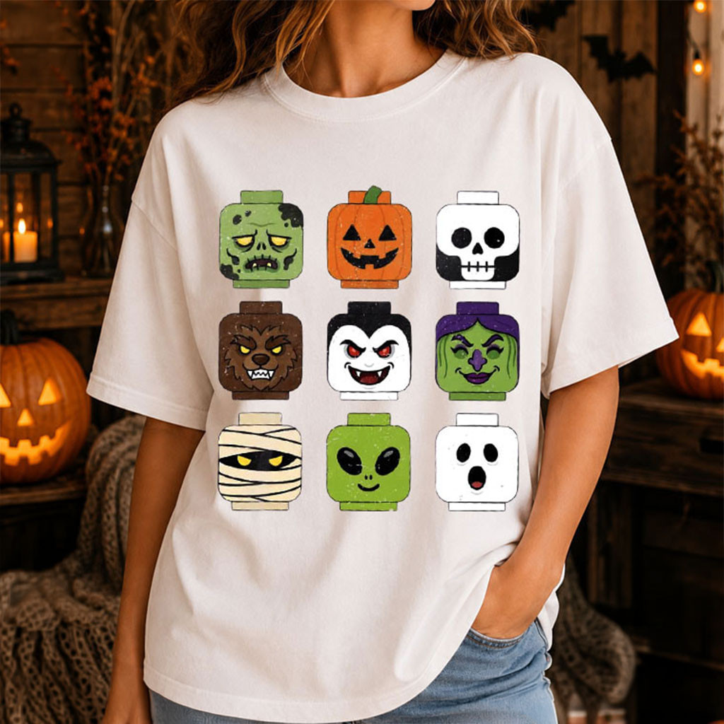Brick Monster Spooky Season Shirt Cute Halloween T-Shirt Gifts For Friends 1 - Unicasport Brick Monster Spooky Season Shirt Cute Halloween T-Shirt Gifts For Friends