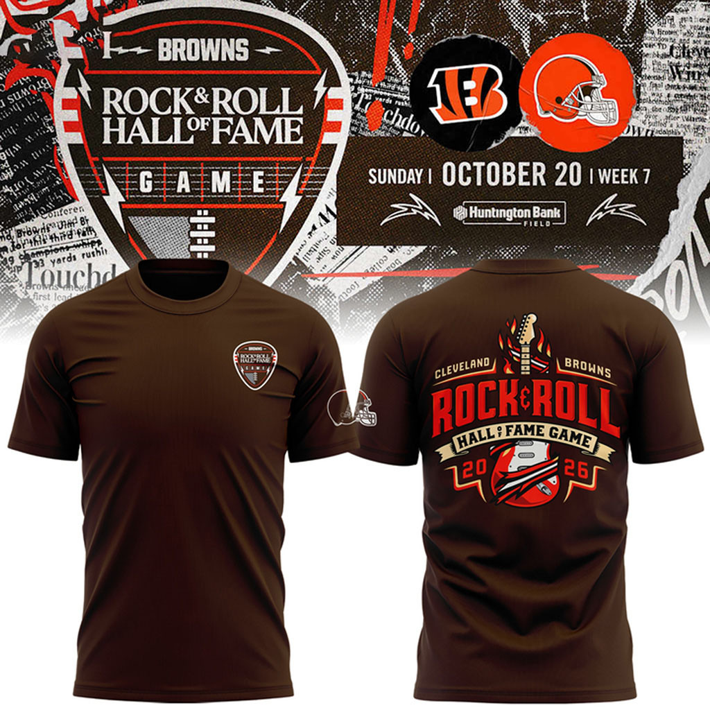 Cleveland Browns Rock And Roll Hall Of Fame Game Shirt 2026 Cleveland Browns Merch Fan Gifts 1 - Unicasport Cleveland Browns Rock And Roll Hall Of Fame Game Shirt 2026 Cleveland Browns Merch Fan Gifts