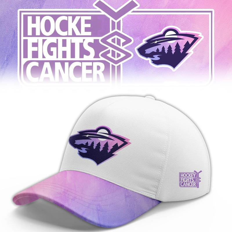 Minnesota Wild Merch Hockey Fights Cancer 2026 Baseball Cap Gift For Hockey Fans 1 - Unicasport Minnesota Wild Merch Hockey Fights Cancer 2026 Baseball Cap Gift For Hockey Fans
