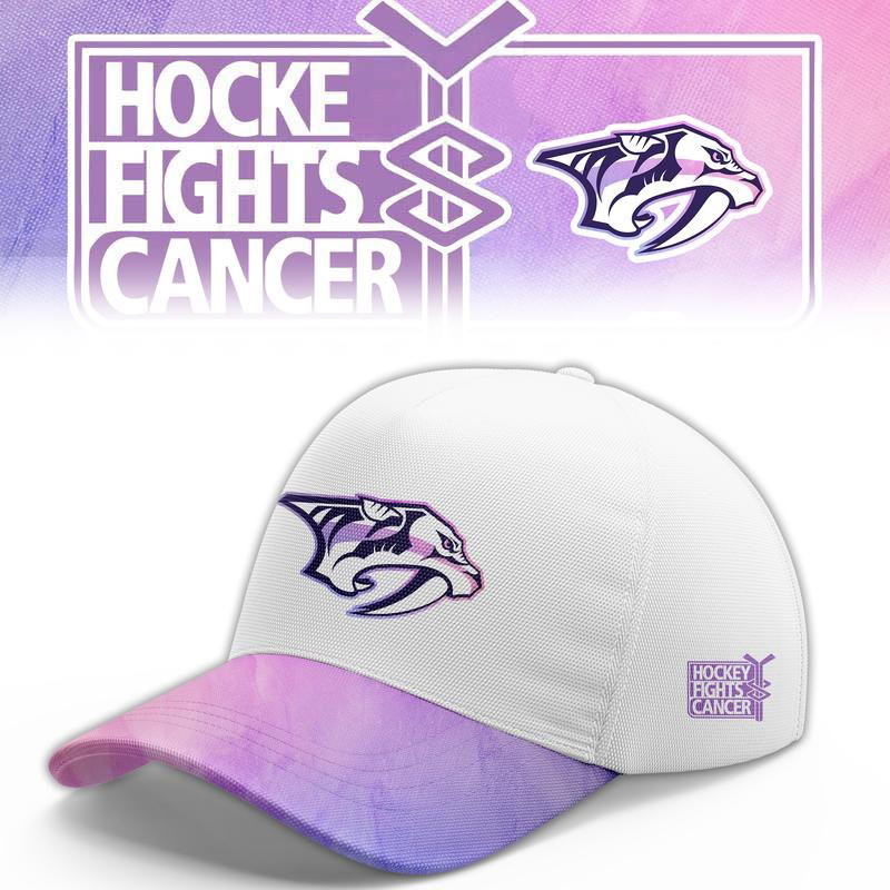 Nashville Predators Merch Hockey Fights Cancer 2026 Baseball Cap Great Gift For Hockey Fans 1 - Unicasport Nashville Predators Merch Hockey Fights Cancer 2026 Baseball Cap Great Gift For Hockey Fans