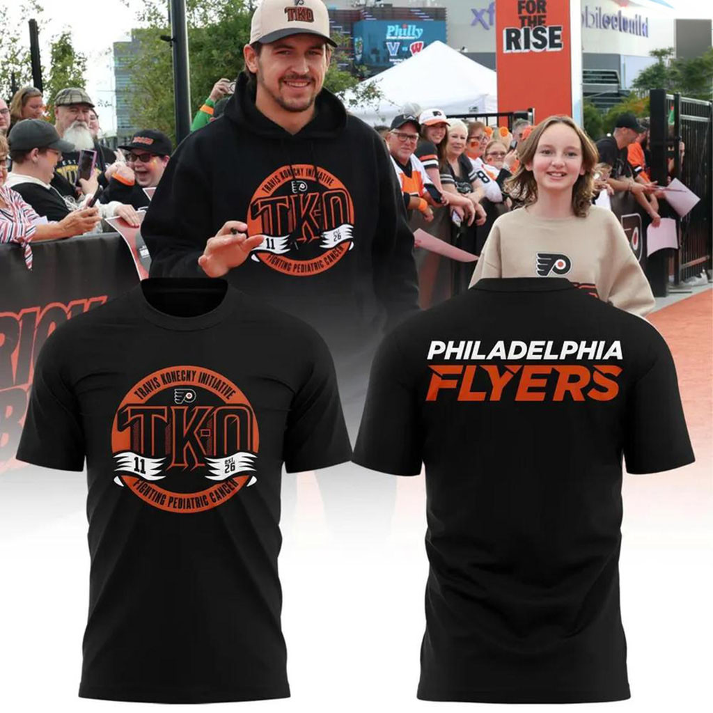 Philadelphia Flyers TK-O Cancer 2026 Black T-Shirt Flyers Merch Gifts For Hockey Fan 1 - Unicasport Philadelphia Flyers TK-O Cancer 2026 Black T-Shirt Flyers Merch Gifts For Hockey Fan