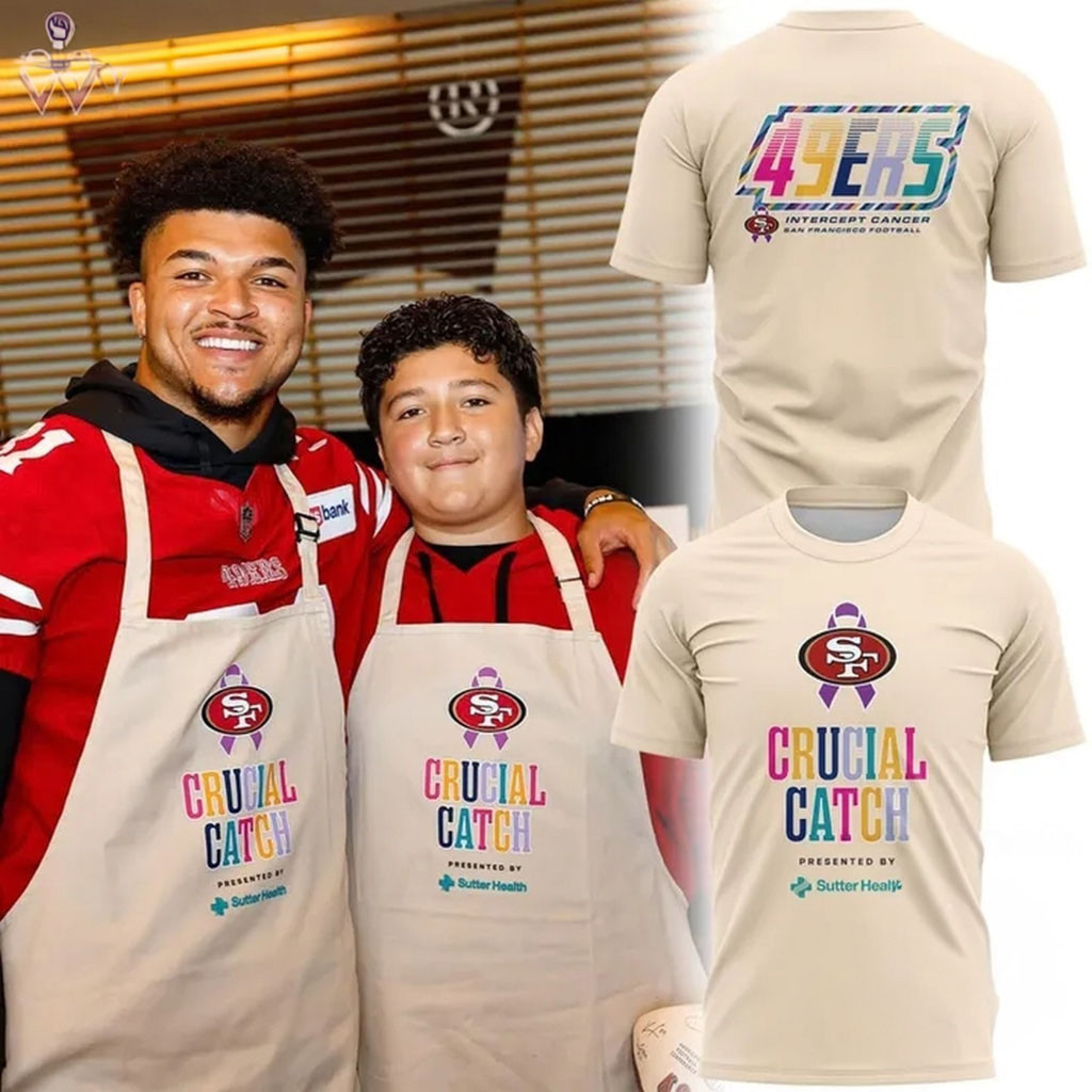 2026 San Francisco 49ers Crucial Catch T-Shirt 49ers Merch Gifts For Football Fan 1 - Unicasport 2026 San Francisco 49ers Crucial Catch T-Shirt 49ers Merch Gifts For Football Fan