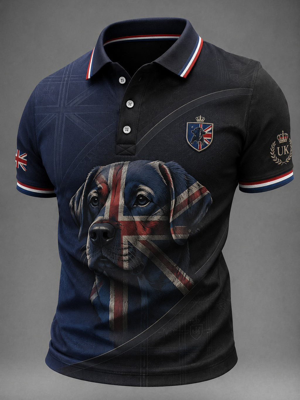 Labrador Retriever Merch Union Jack Flag UK Polo Shirt Mens Apparel Dog Dad Gift 1 - Unicasport Labrador Retriever Merch Union Jack Flag UK Polo Shirt Mens Apparel Dog Dad Gift