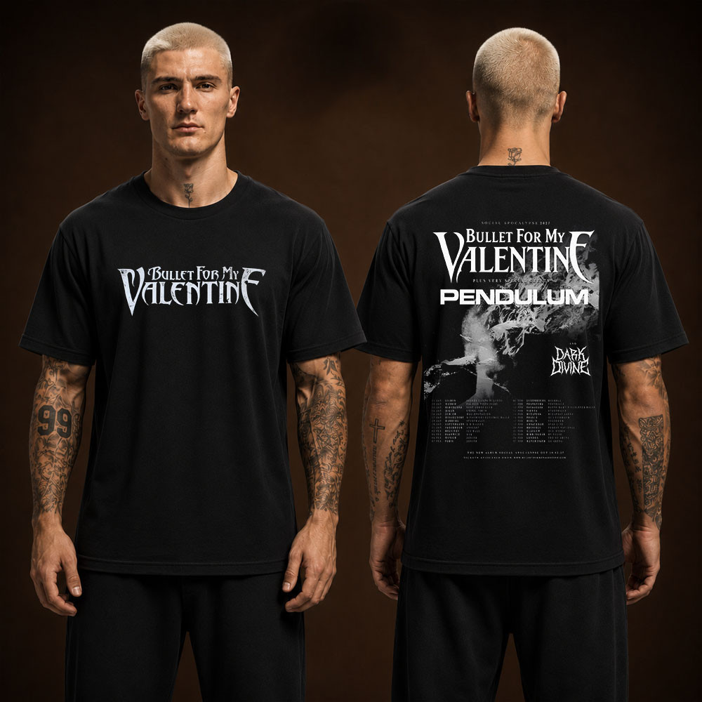 Bullet For My Valentine Social Apocalypse 2027 Tour UK EU T-Shirt Presents For Music Lovers 1 - Unicasport Bullet For My Valentine Social Apocalypse 2027 Tour UK EU T-Shirt Presents For Music Lovers