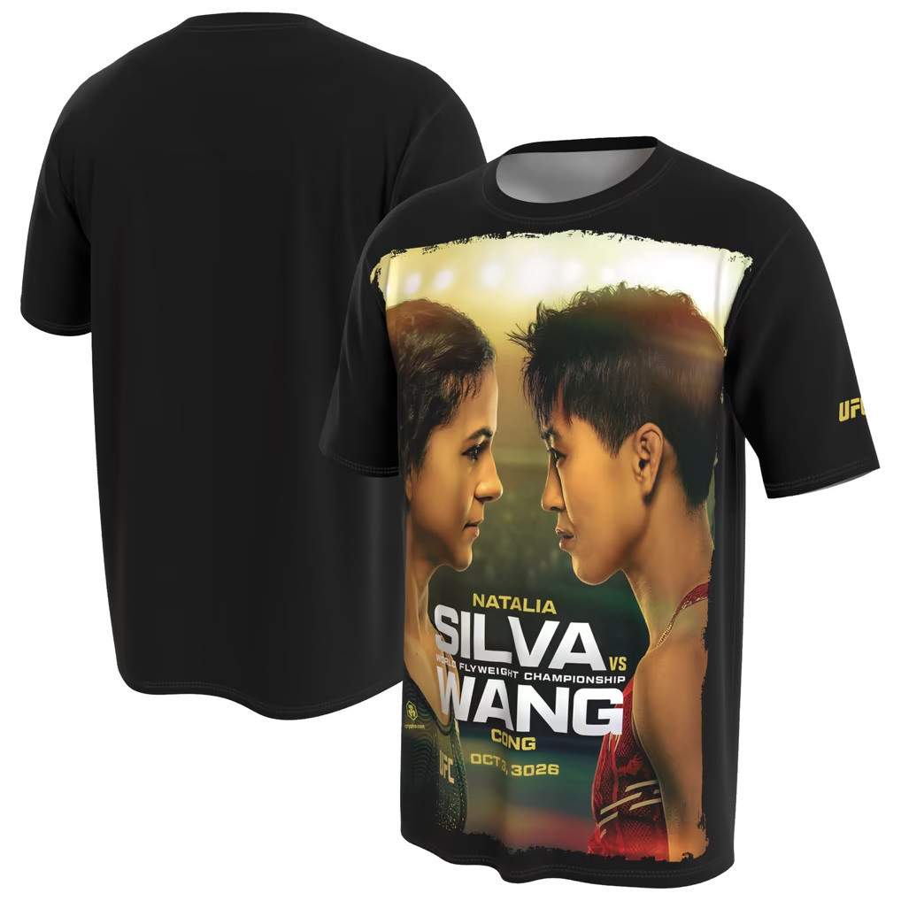 UFC Merch 2026 Black UFC 332 Main Event Silva Vs Wang T-Shirt Present For MMA Fans