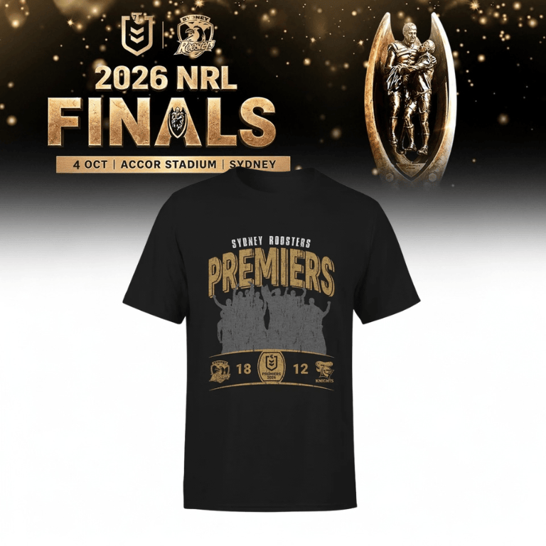 Sydney Roosters Merch 2026 NRL Premiers T-Shirt Sydney Roosters Apparel Gift Ideas For Rugby Fans 1 - Unicasport Sydney Roosters Merch 2026 NRL Premiers T-Shirt Sydney Roosters Apparel Gift Ideas For Rugby Fans