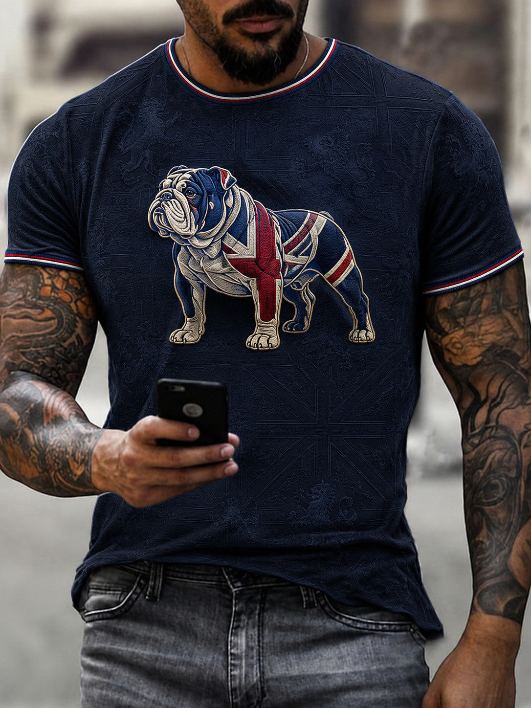British Bulldog Merch Union Jack Flag T-Shirt 90s Clothing Gift For Son 1 - Unicasport British Bulldog Merch Union Jack Flag T-Shirt 90s Clothing Gift For Son