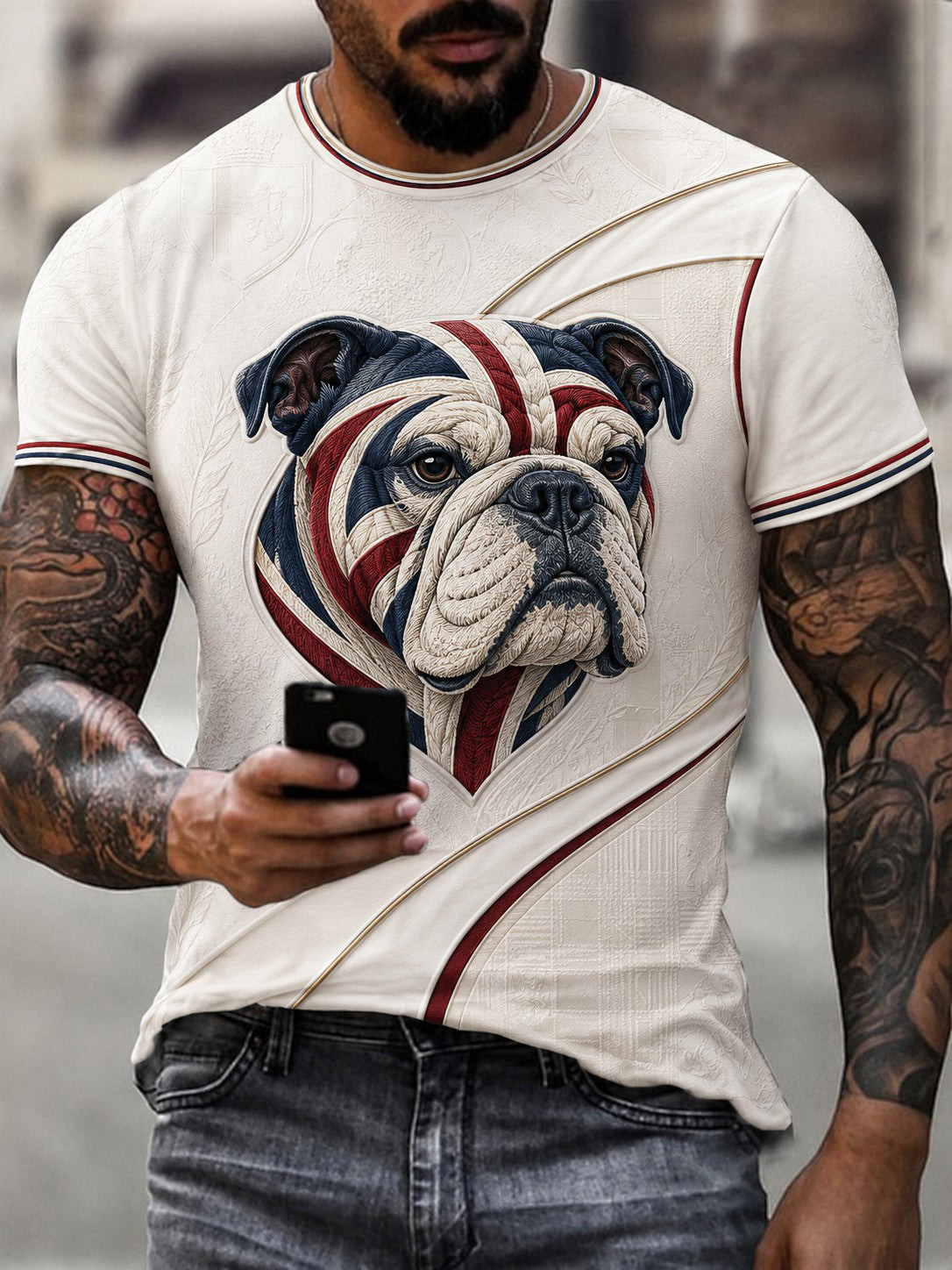 British Bulldog Merch Union Jack Flag T-Shirt Retro Apparel Gift For Husband 1 - Unicasport British Bulldog Merch Union Jack Flag T-Shirt Retro Apparel Gift For Husband