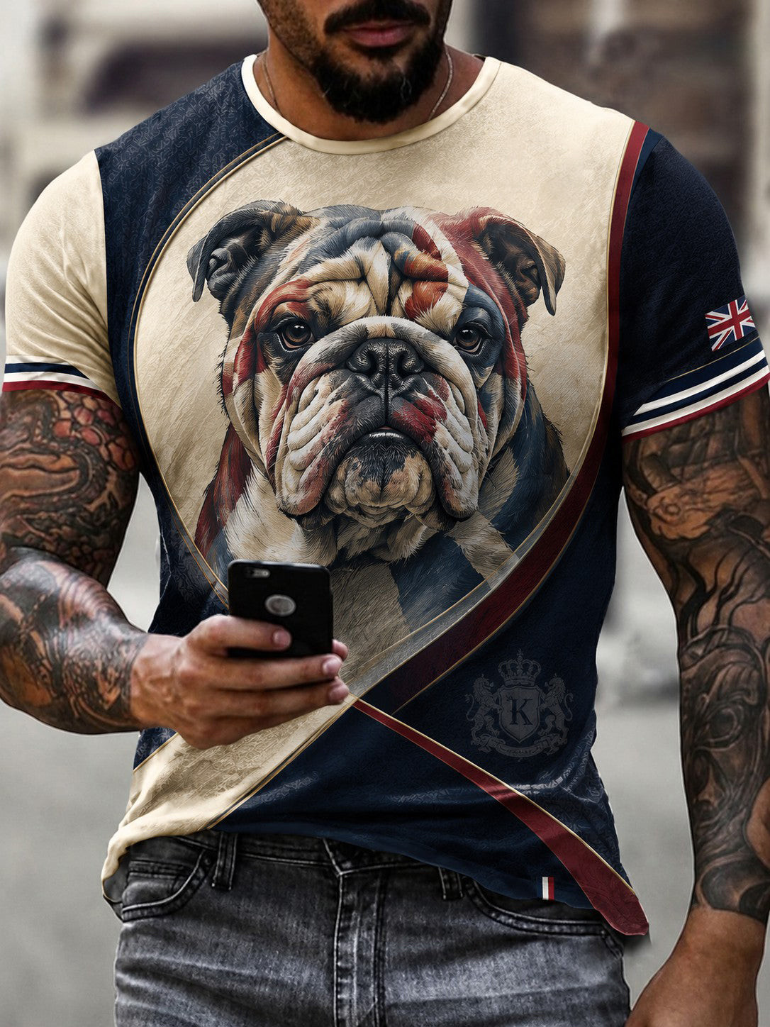 British Bulldog Merch Union Jack Flag T-Shirt Retro Clothes Gift For Brother 1 - Unicasport British Bulldog Merch Union Jack Flag T-Shirt Retro Clothes Gift For Brother