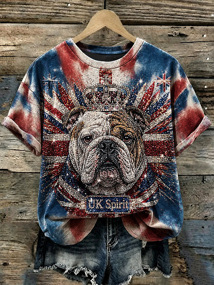 British Bulldog UK Spirit Merch Crown T-Shirt Vintage Apparel Gift For Sister 1 - Unicasport British Bulldog UK Spirit Merch Crown T-Shirt Vintage Apparel Gift For Sister