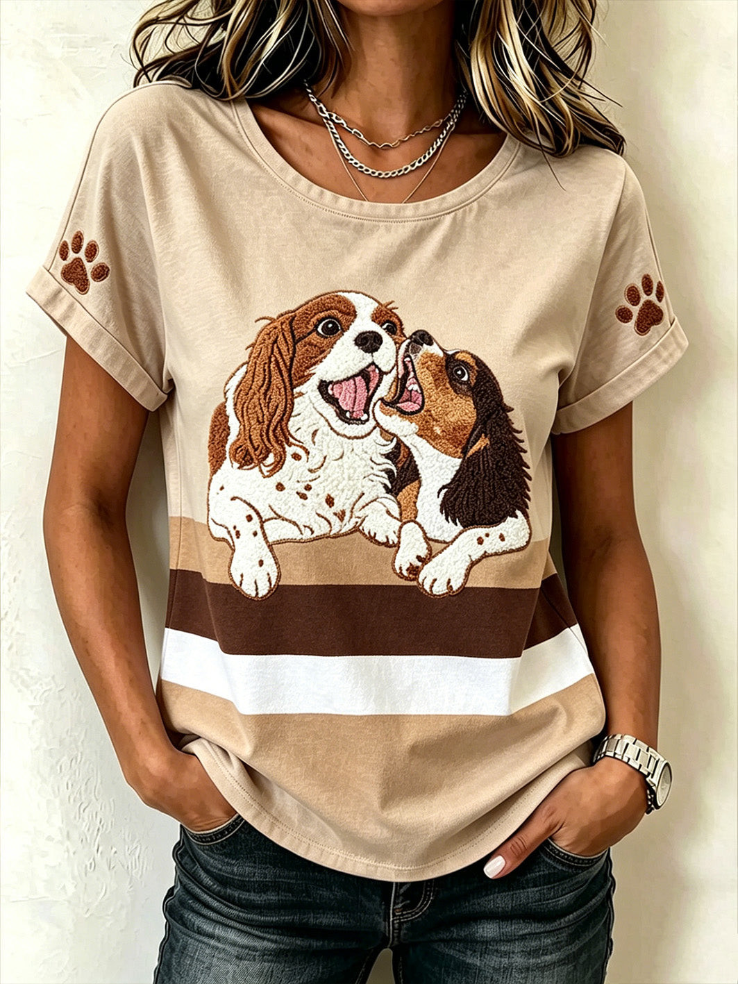 Cavalier King Charles Merch Playful Dogs T-Shirt 90s Apparel Gift For Mom 1 - Unicasport Cavalier King Charles Merch Playful Dogs T-Shirt 90s Apparel Gift For Mom