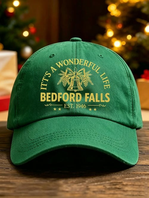 It's A Wonderful Life Christmas Hat Bedford Falls EST 1946 Baseball Cap Christmas Gifts Ideas