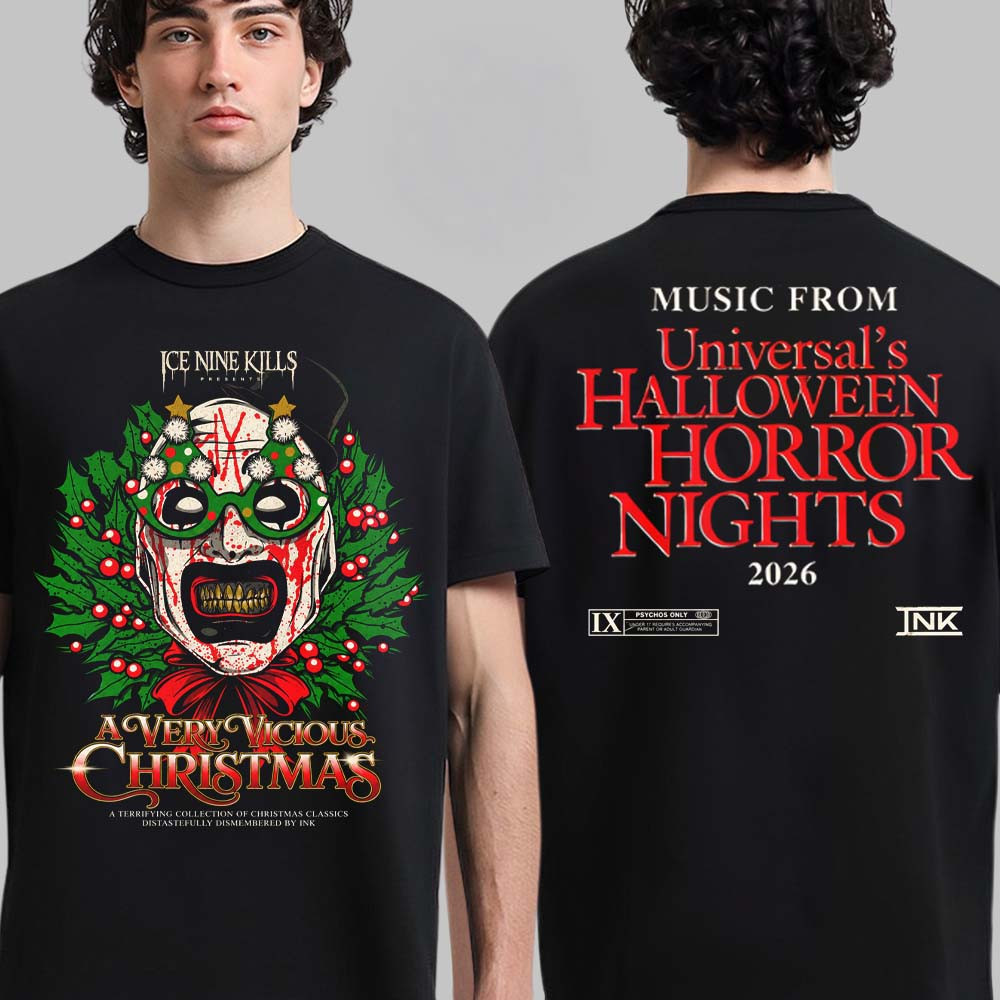 Ice Nine Kills Merch A Very Vicious Christmas 2026 Art The Clown T-Shirt Gifts For Ice Nine Kills Fans 1 - Unicasport Ice Nine Kills Merch A Very Vicious Christmas 2026 Art The Clown T-Shirt Gifts For Ice Nine Kills Fans