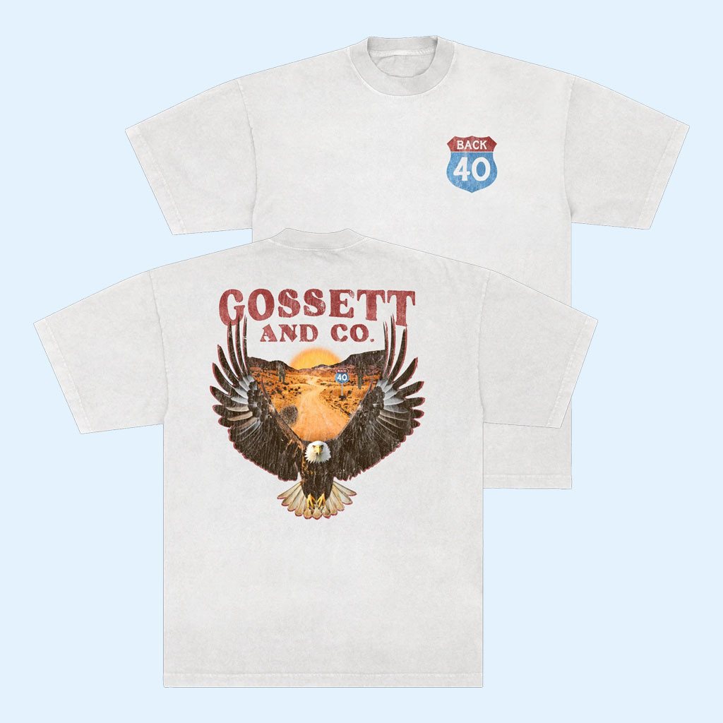 Dylan Gossett Merch 2026 DG Back 40 Eagle T-Shirt Best Gift For Country Fans 1 - Unicasport Dylan Gossett Merch 2026 DG Back 40 Eagle T-Shirt Best Gift For Country Fans