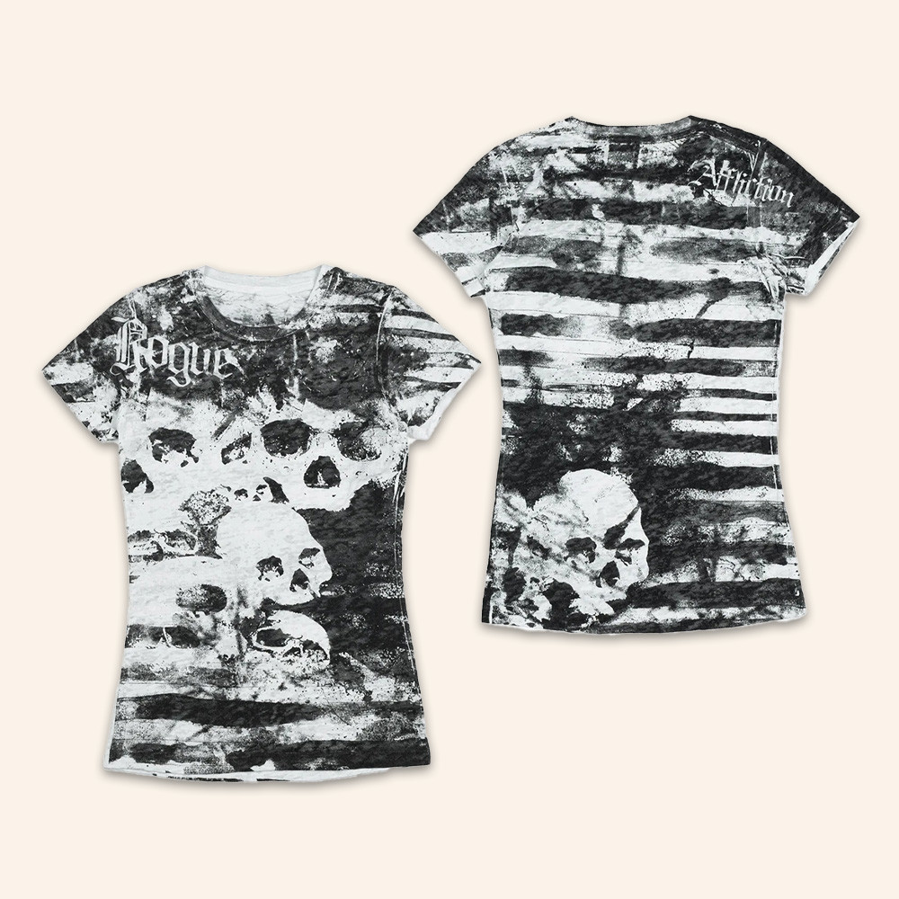 Emma Rogue X Affliction II Merch Rogue Striped Shirt Casual Outfits Gifts For BFFs