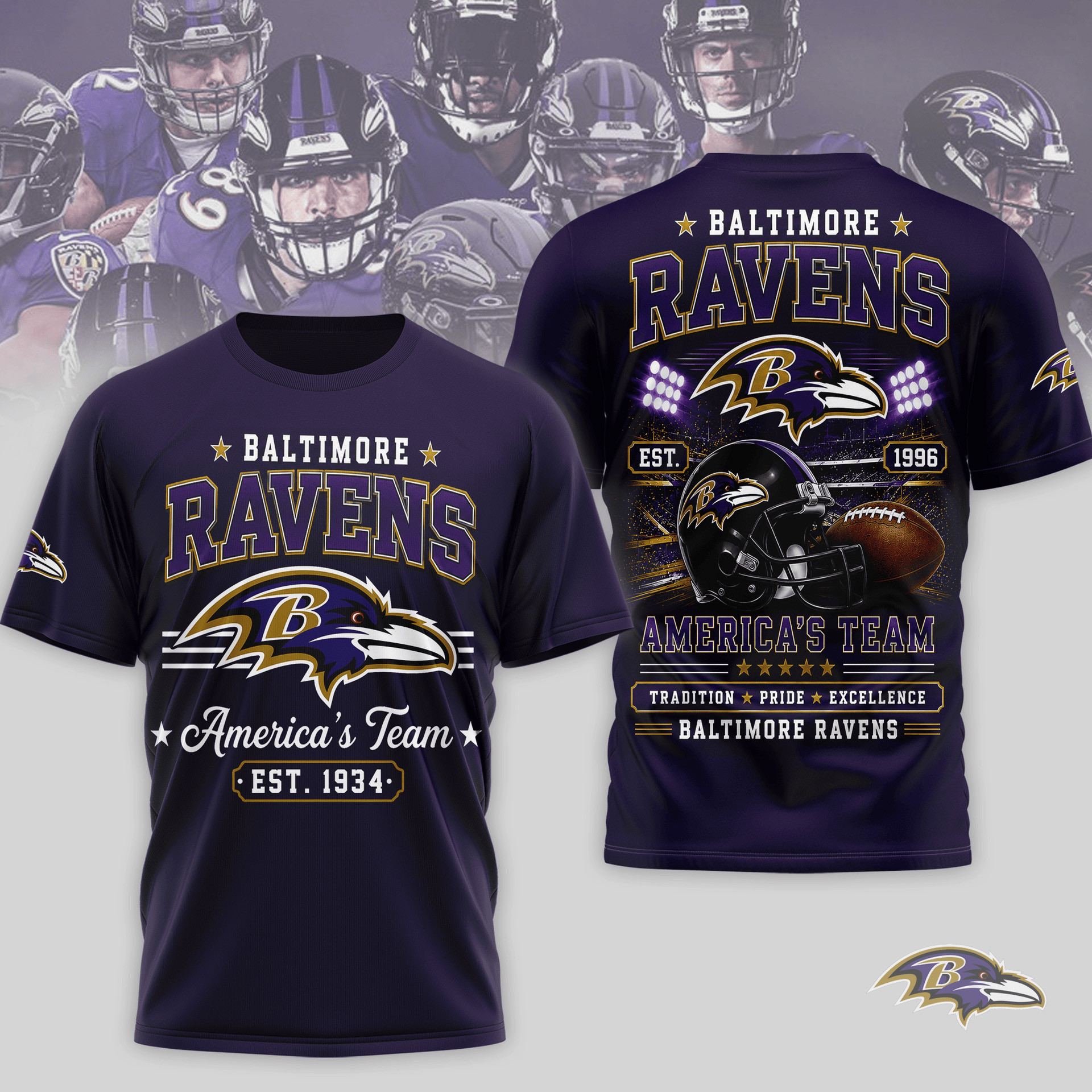 Baltimore Ravens Merch Ravens America's Team T-Shirt Gift Ideas For Football Lovers 1 - Unicasport Baltimore Ravens Merch Ravens America's Team T-Shirt Gift Ideas For Football Lovers