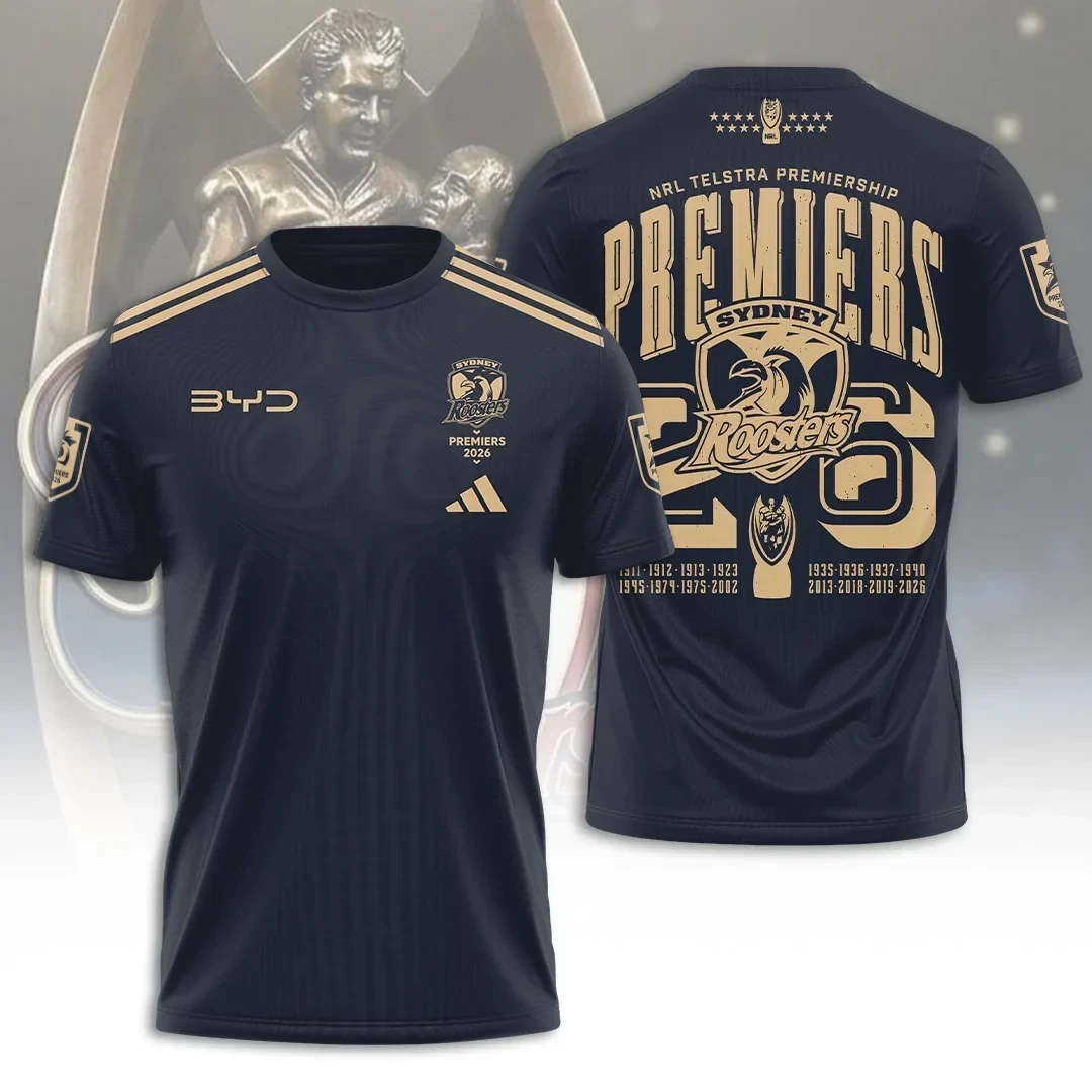 Sydney Roosters NRL Premiers 2026 T-Shirt Sydney Roosters Apparel Cool Gifts For Boyfriend 1 - Unicasport Sydney Roosters NRL Premiers 2026 T-Shirt Sydney Roosters Apparel Cool Gifts For Boyfriend