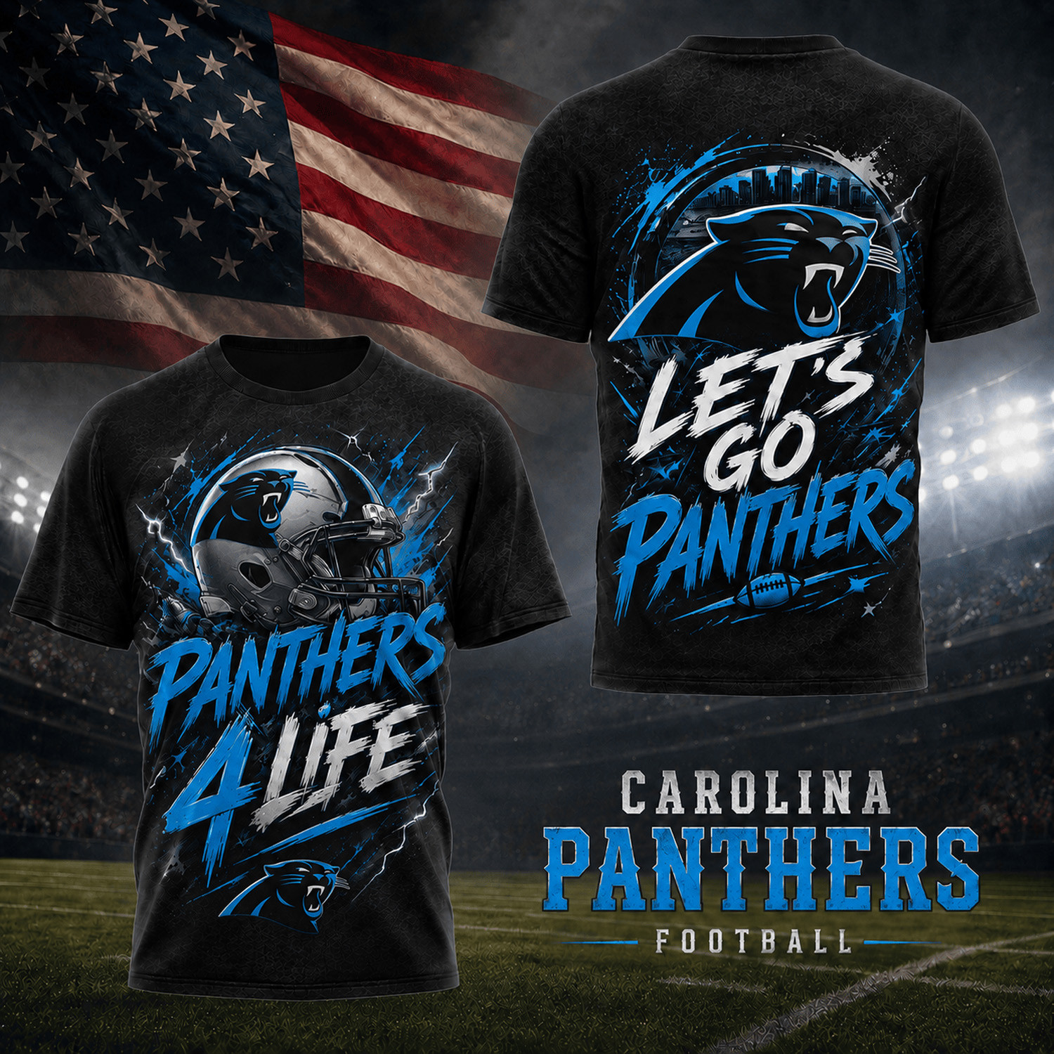 Carolina Panthers Merch Panthers 4 Life T-Shirt Gameday Apparel Gift For Football Lovers 1 - Unicasport Carolina Panthers Merch Panthers 4 Life T-Shirt Gameday Apparel Gift For Football Lovers
