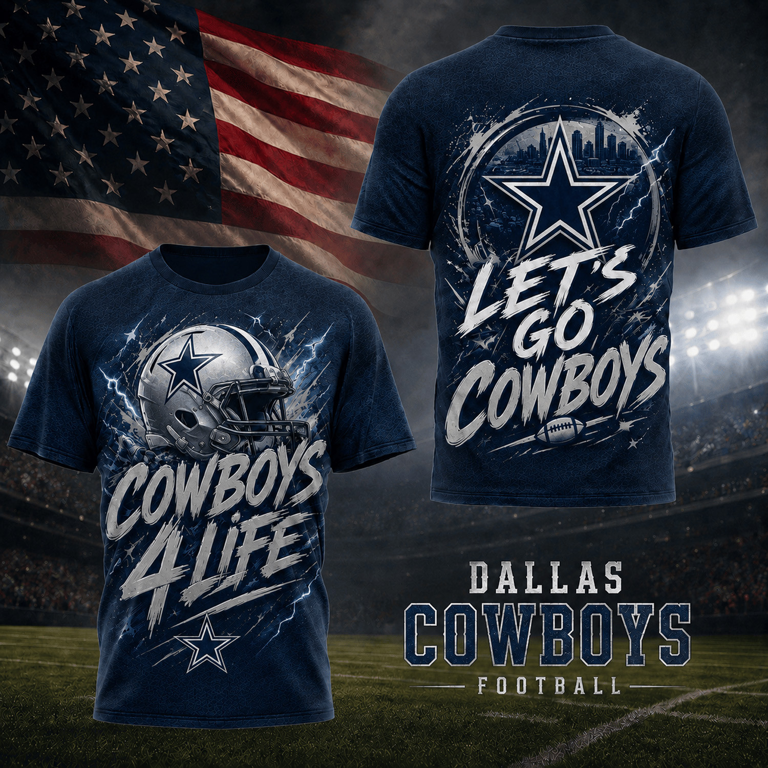 Dallas Cowboys Merch Cowboys 4 Life T-Shirt Gameday Apparel Presents For Football Lovers 1 - Unicasport Dallas Cowboys Merch Cowboys 4 Life T-Shirt Gameday Apparel Presents For Football Lovers