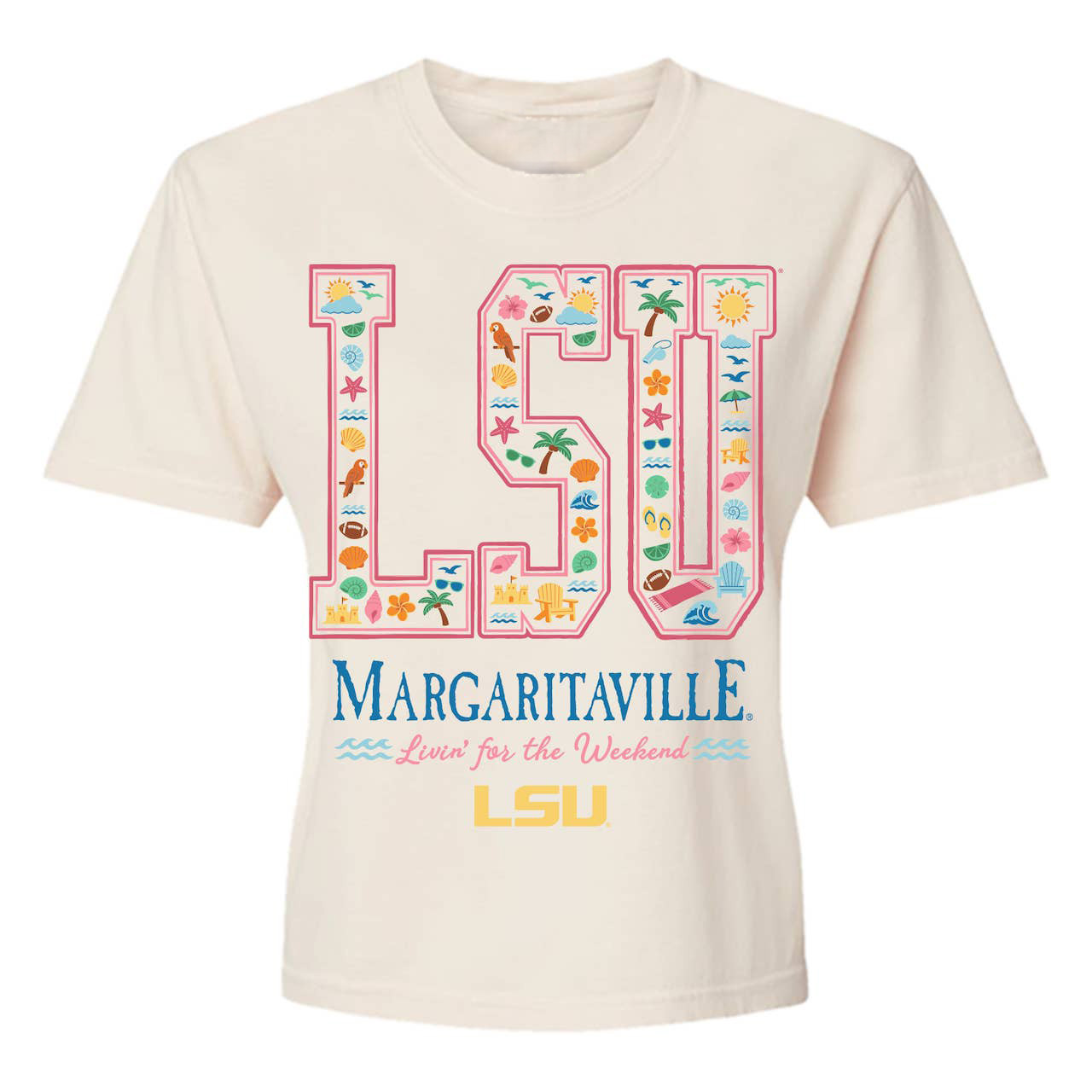 Margaritaville x LSU Tigers Merch Collab Letters T-Shirt Best Gifts For Fans 1 - Unicasport Margaritaville x LSU Tigers Merch Collab Letters T-Shirt Best Gifts For Fans