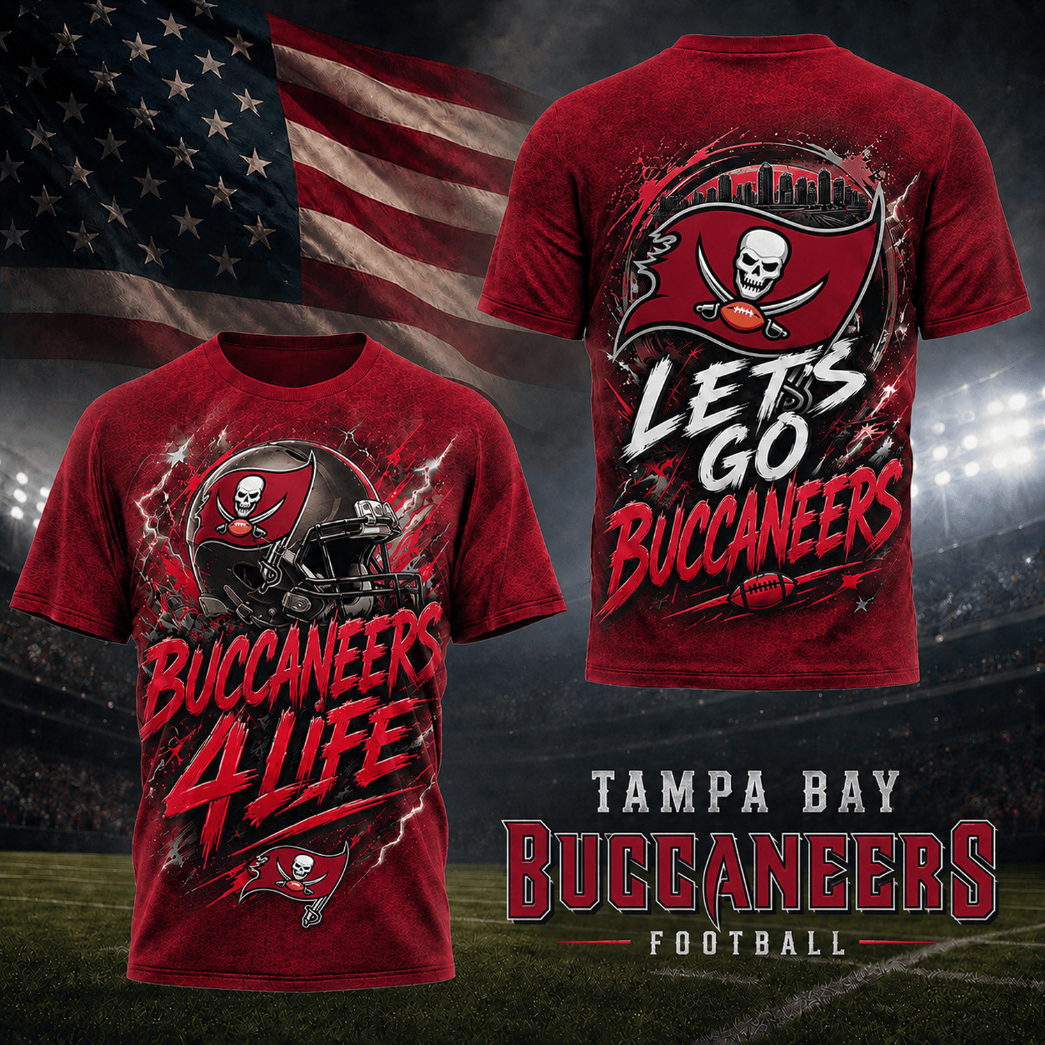 Tampa Bay Buccaneers Merch Buccaneers 4 Life T-Shirt Gameday Apparel Best Football Gifts 1 - Unicasport Tampa Bay Buccaneers Merch Buccaneers 4 Life T-Shirt Gameday Apparel Best Football Gifts