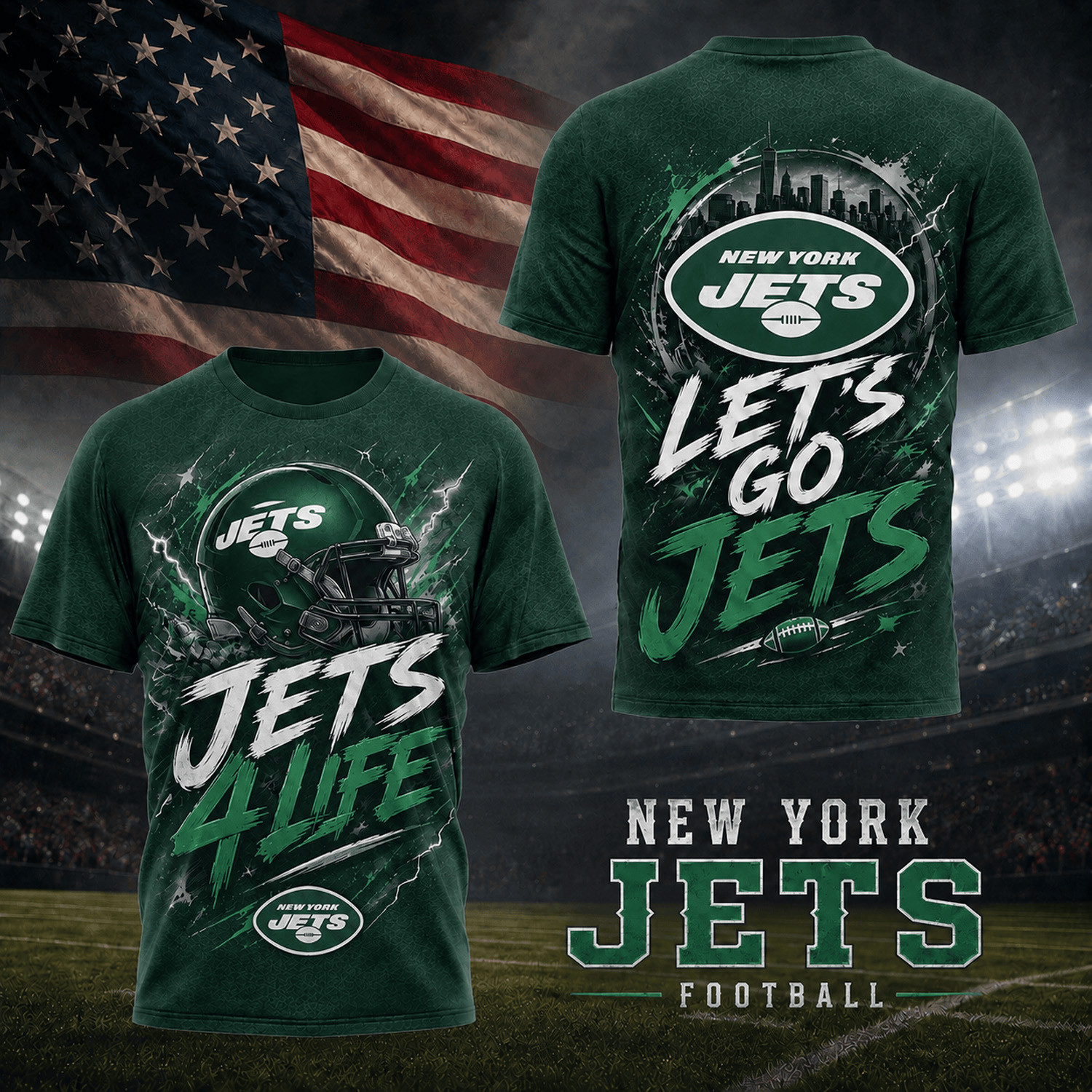 New York Jets Merch Jets 4 Life T-Shirt Gameday Apparel Gifts For Football Fans 1 - Unicasport New York Jets Merch Jets 4 Life T-Shirt Gameday Apparel Gifts For Football Fans