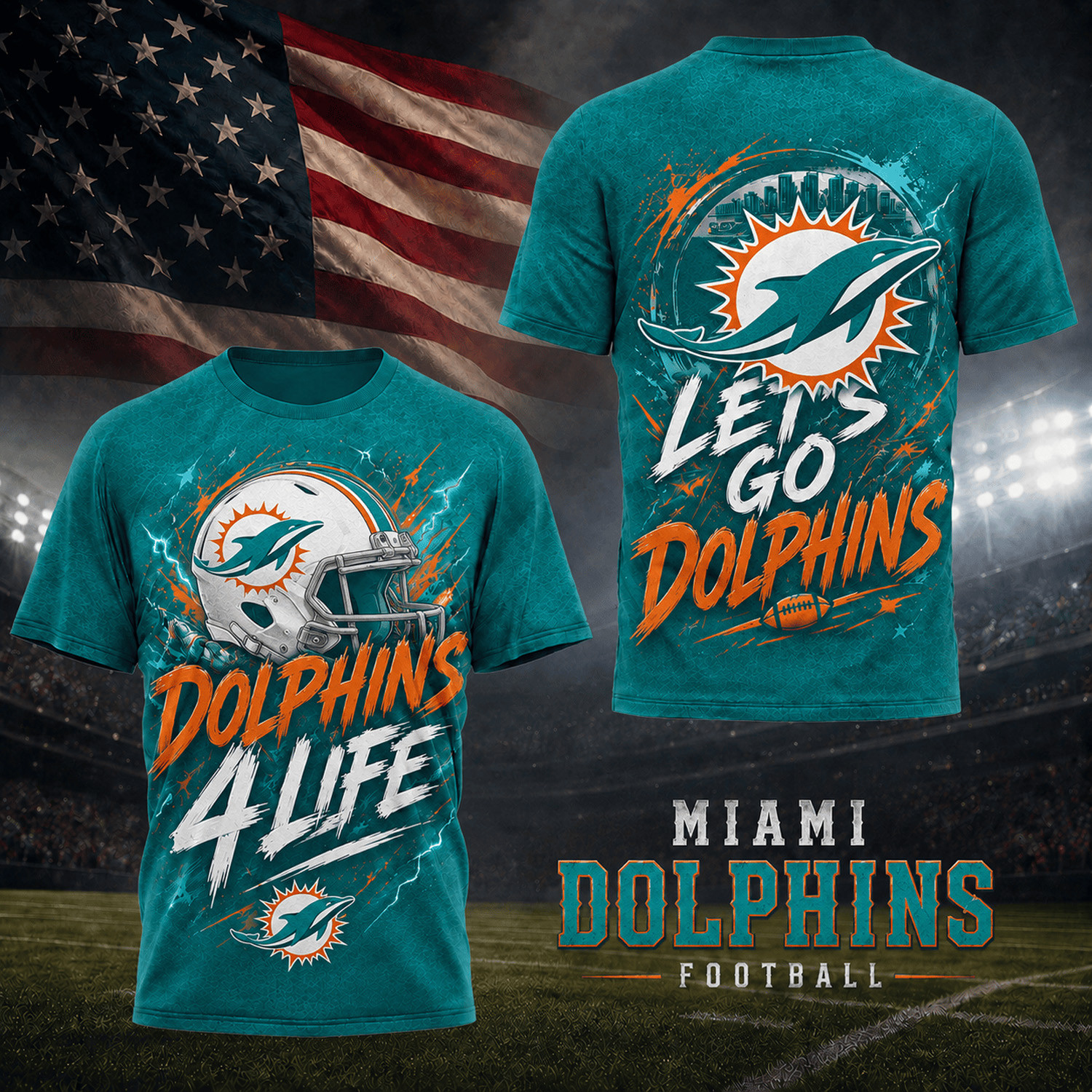 Miami Dolphins Merch Dolphins 4 Life T-Shirt Gameday Apparel Gifts For Football Fans 1 - Unicasport Miami Dolphins Merch Dolphins 4 Life T-Shirt Gameday Apparel Gifts For Football Fans