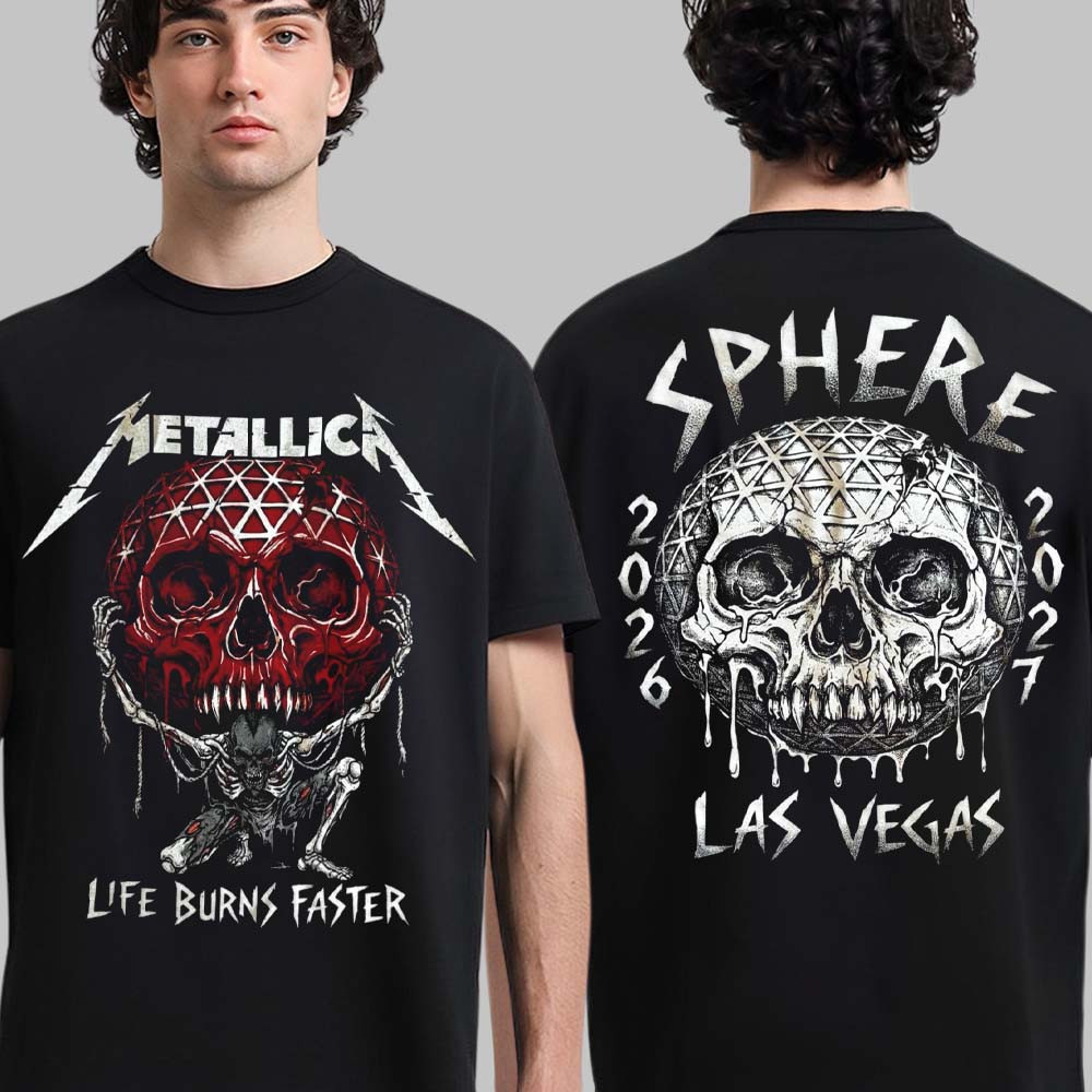 Metallica Merch At Sphere 2026 2027 Life Burns Faster Tour Atlas Sun T-Shirt Heavy Metal Fans Gear 1 - Unicasport Metallica Merch At Sphere 2026 2027 Life Burns Faster Tour Atlas Sun T-Shirt Heavy Metal Fans Gear