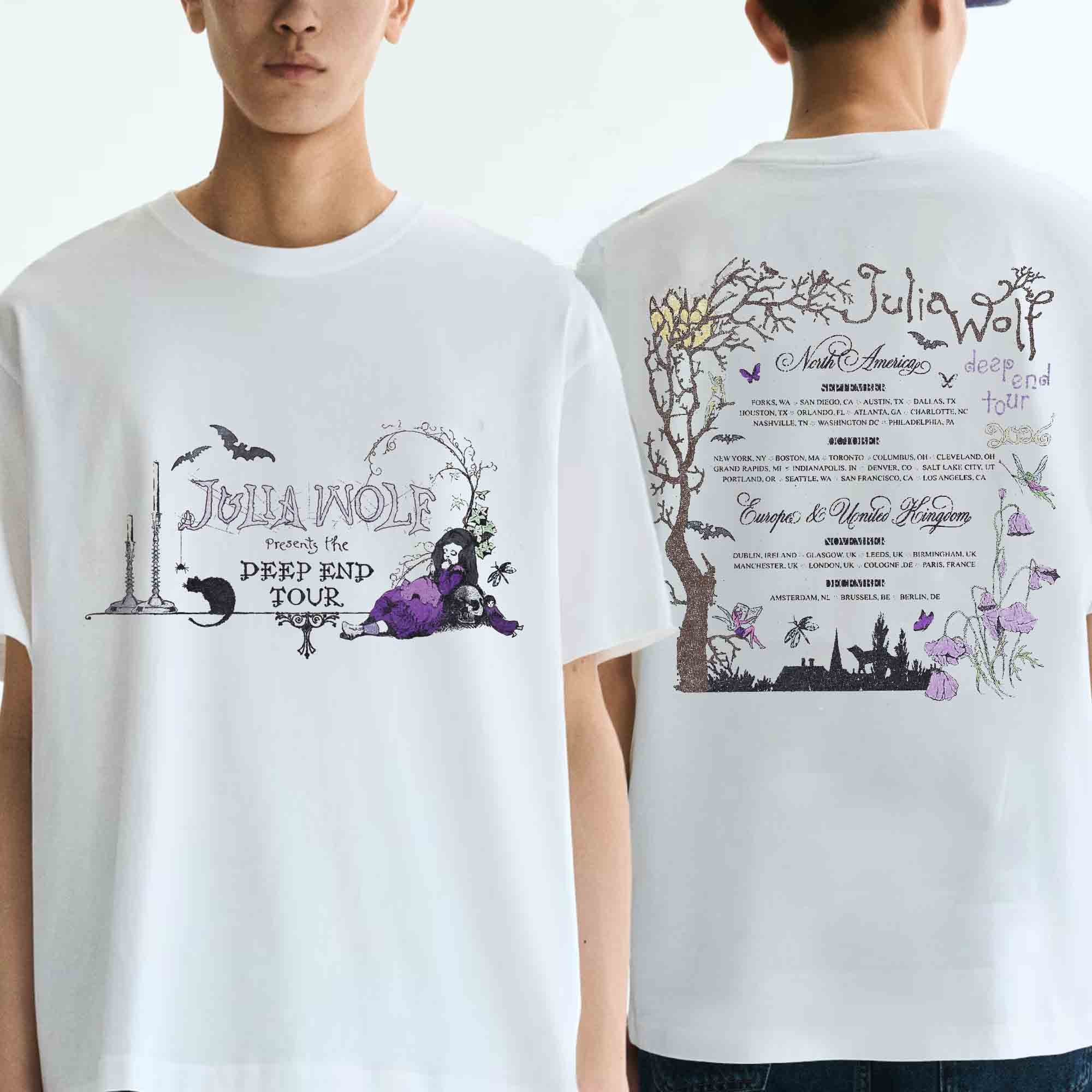 Julia Wolf Merch Deep End Tour Dates 2026 T-Shirt Gift For Indie Pop Lover 1 - Unicasport Julia Wolf Merch Deep End Tour Dates 2026 T-Shirt Gift For Indie Pop Lover