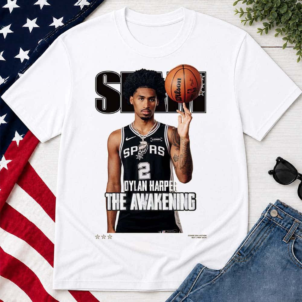 Dylan Harper Merch San Antonio Spurs Cover SLAM 264 Magazine T-Shirt Gift For Spurs Fans 1 - Unicasport Dylan Harper Merch San Antonio Spurs Cover SLAM 264 Magazine T-Shirt Gift For Spurs Fans