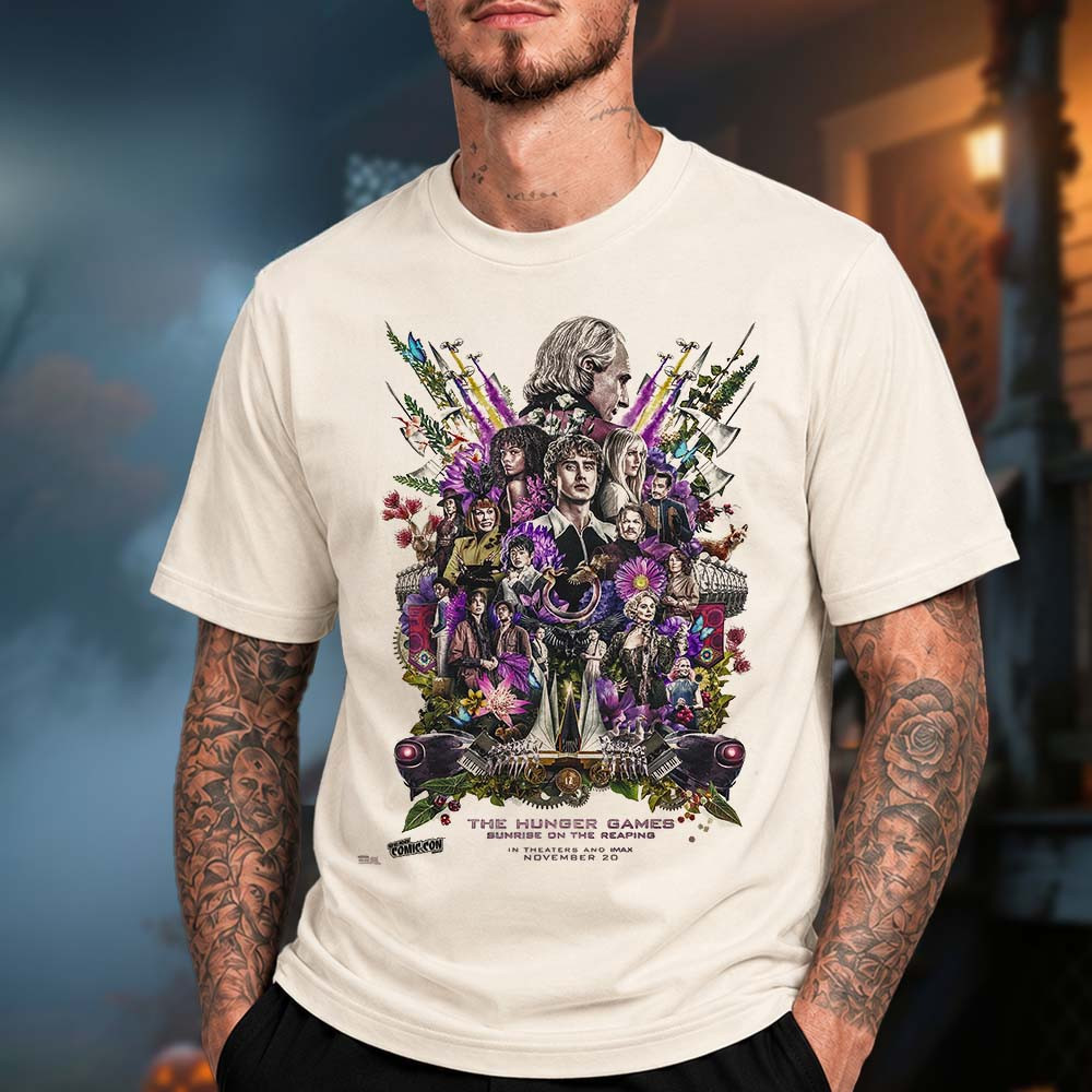 The Hunger Games Merch Sunrise On The Reaping At New York Comic Con 2026 T-Shirt Fans Gift 1 - Unicasport The Hunger Games Merch Sunrise On The Reaping At New York Comic Con 2026 T-Shirt Fans Gift
