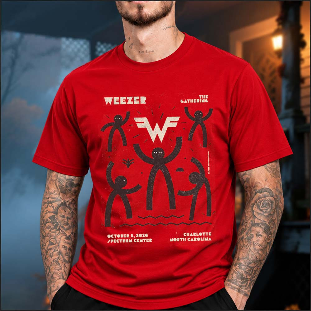 Weezer Merch At Spectrum Center In Charlotte North Carolina 2026 T-Shirt Gift For Weezer Lover 1 - Unicasport Weezer Merch At Spectrum Center In Charlotte North Carolina 2026 T-Shirt Gift For Weezer Lover