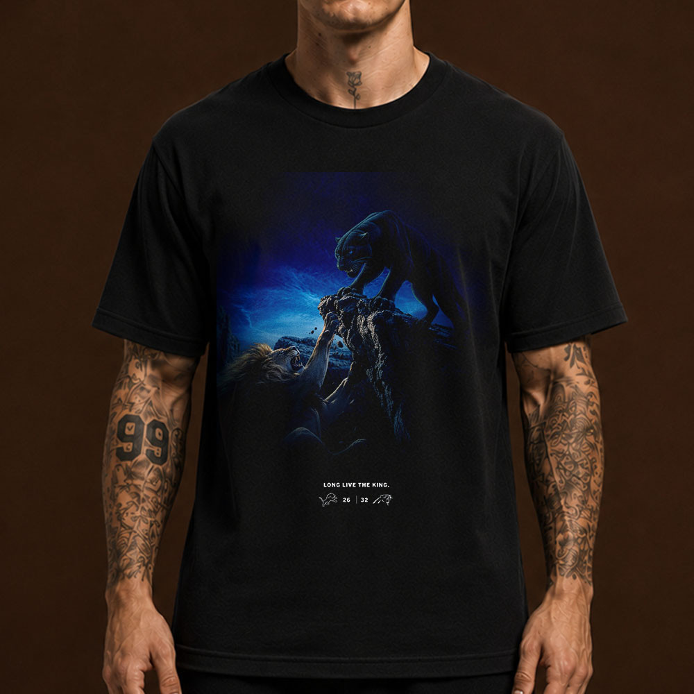 NFC Carolina Panthers VS Detroit Lions Long Live The King T-Shirt Football Game Day Outfits Fan Gear 1 - Unicasport NFC Carolina Panthers VS Detroit Lions Long Live The King T-Shirt Football Game Day Outfits Fan Gear