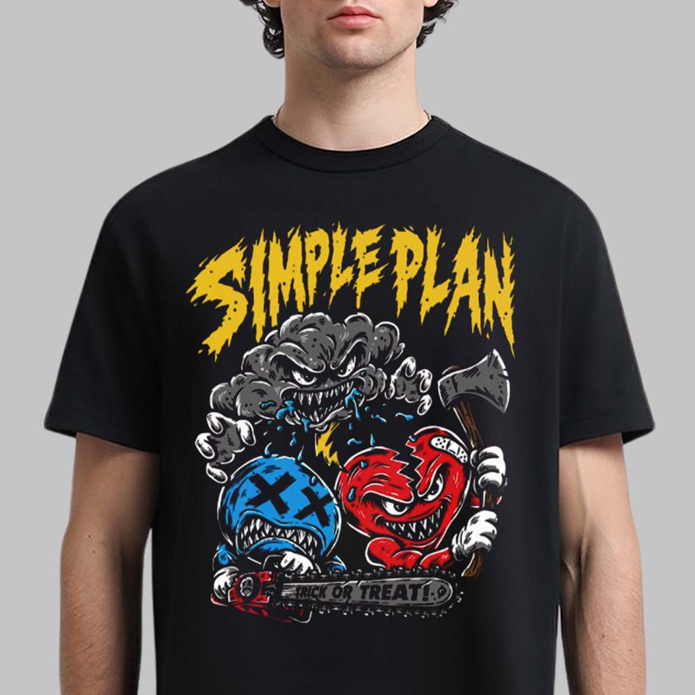 Simple Plan Merch Halloween 2026 Trick Or Treat T-Shirt Halloween Gifts For Simple Plan Lovers 1 - Unicasport Simple Plan Merch Halloween 2026 Trick Or Treat T-Shirt Halloween Gifts For Simple Plan Lovers