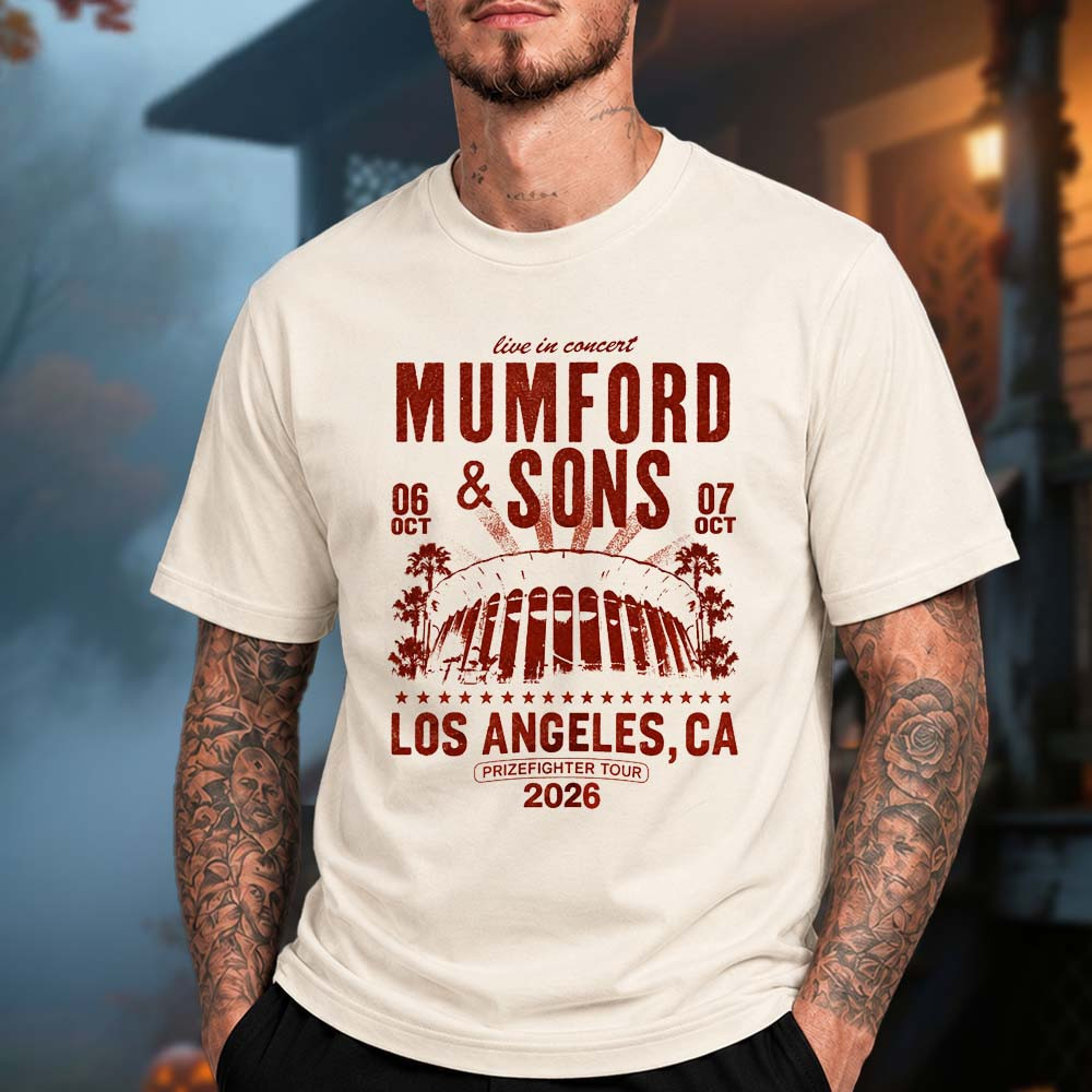 Mumford And Sons Los Angeles CA Event T-Shirt Mumford And Sons Clothes Rock Fan Gifts 1 - Unicasport Mumford And Sons Los Angeles CA Event T-Shirt Mumford And Sons Clothes Rock Fan Gifts