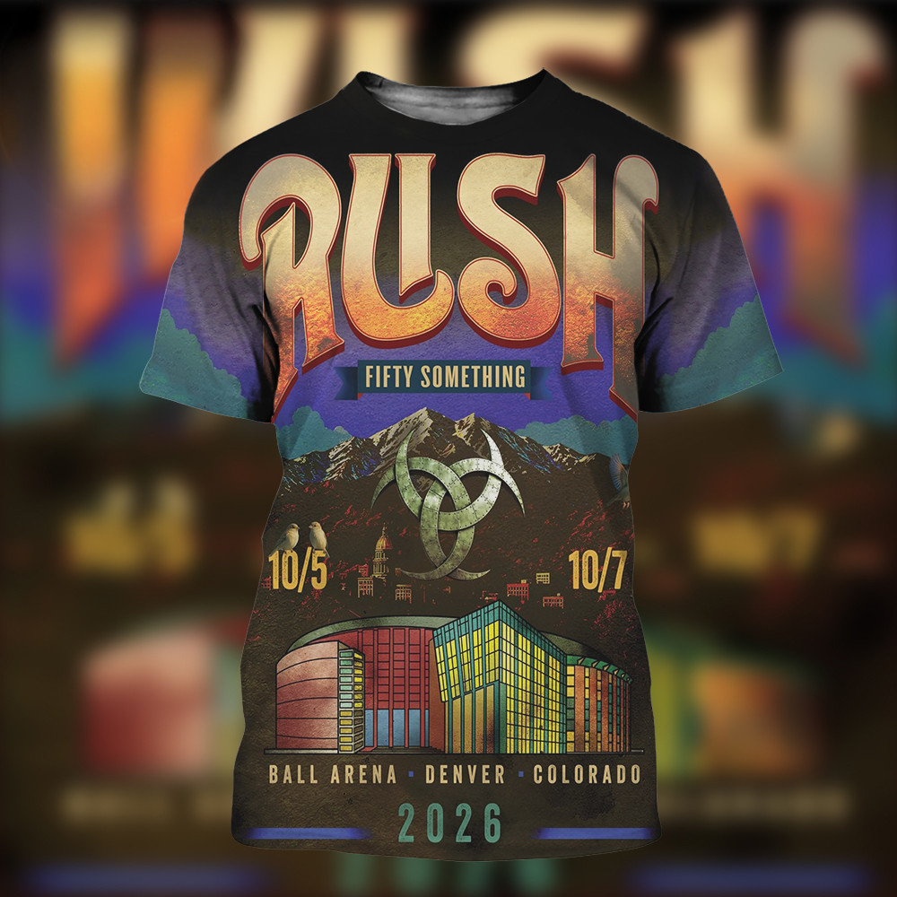 Rush Denver CO Event Poster T-Shirt Rush Concert Tee Presents For Rock Enthusiasts