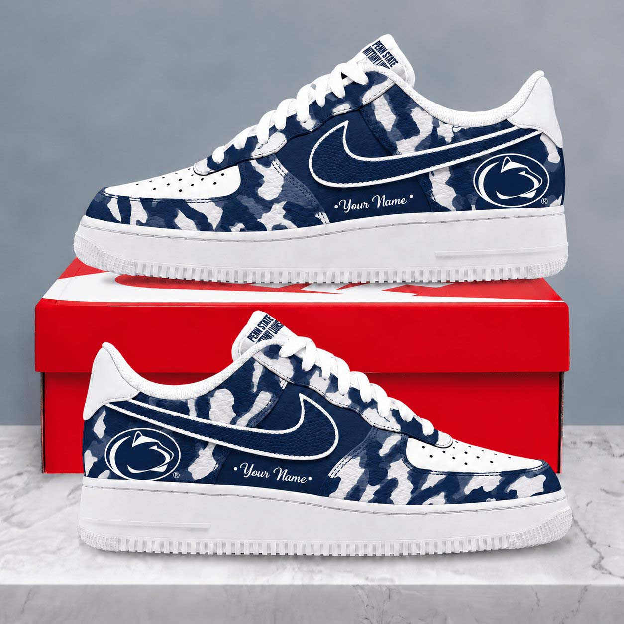Personalized Penn State Nittany Lions Merch Camo Shoes Nittany Lions NCAA Custom Sneakers