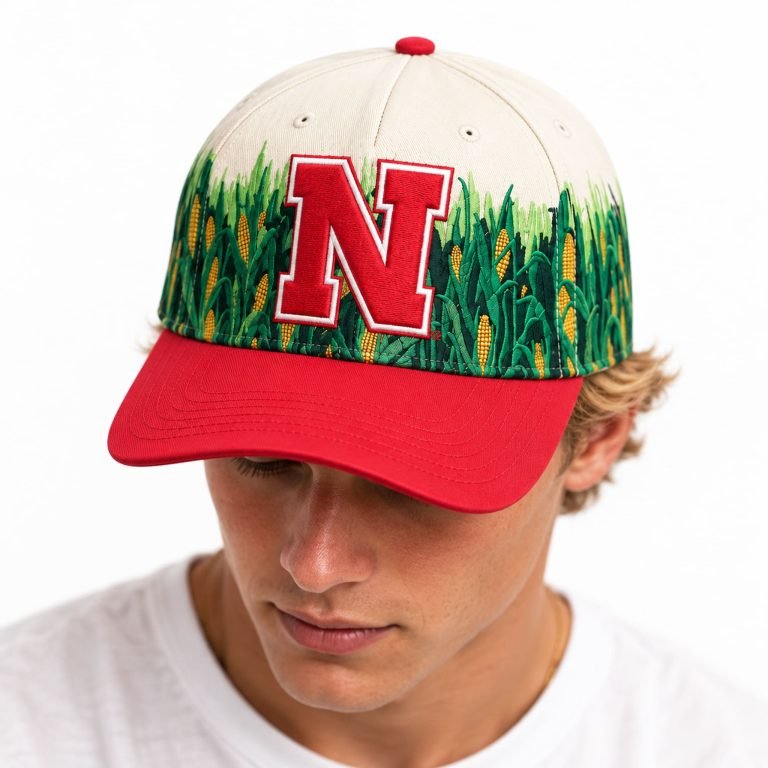 2026 Nebraska Cornhuskers Merch Hat Corn Field Baseball Cap Gift For Football Fans