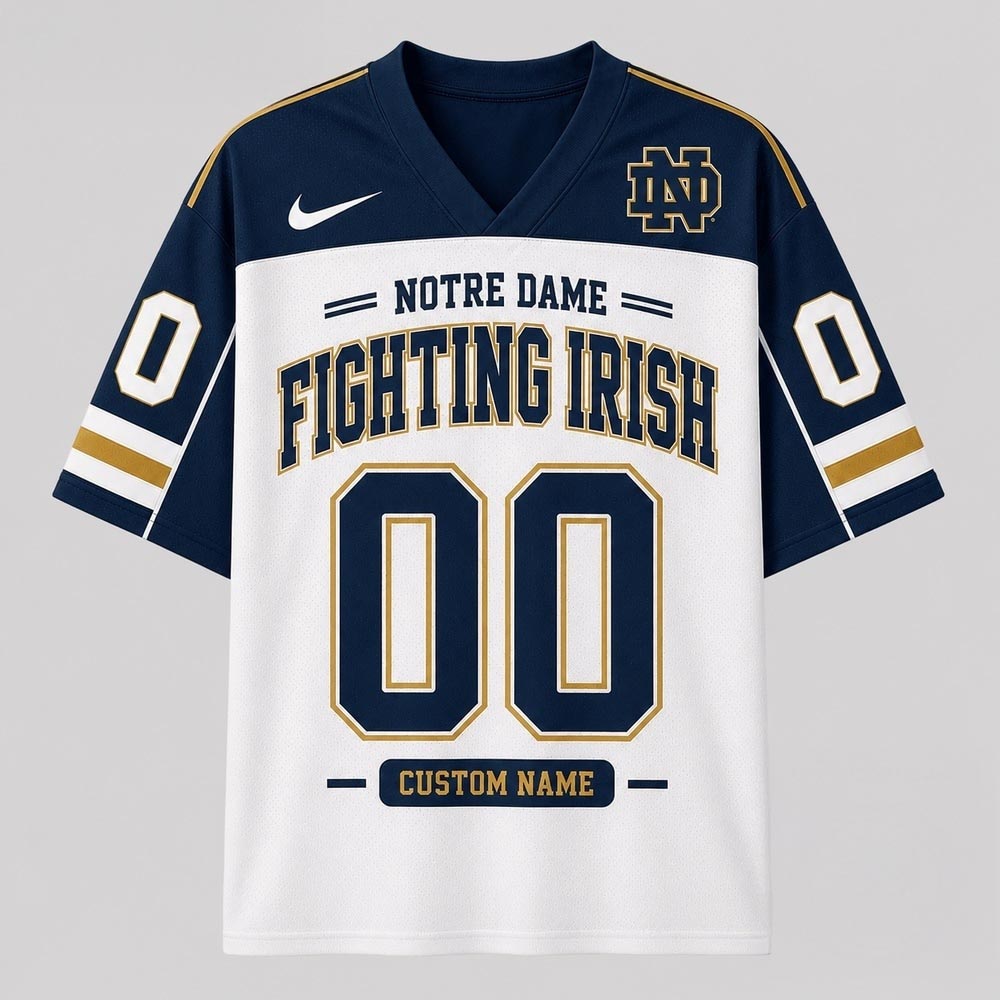 Notre Dame Fighting Irish NCAA College Team Pride Personalized Football Jersey Custom College Game Day Fan Apparel